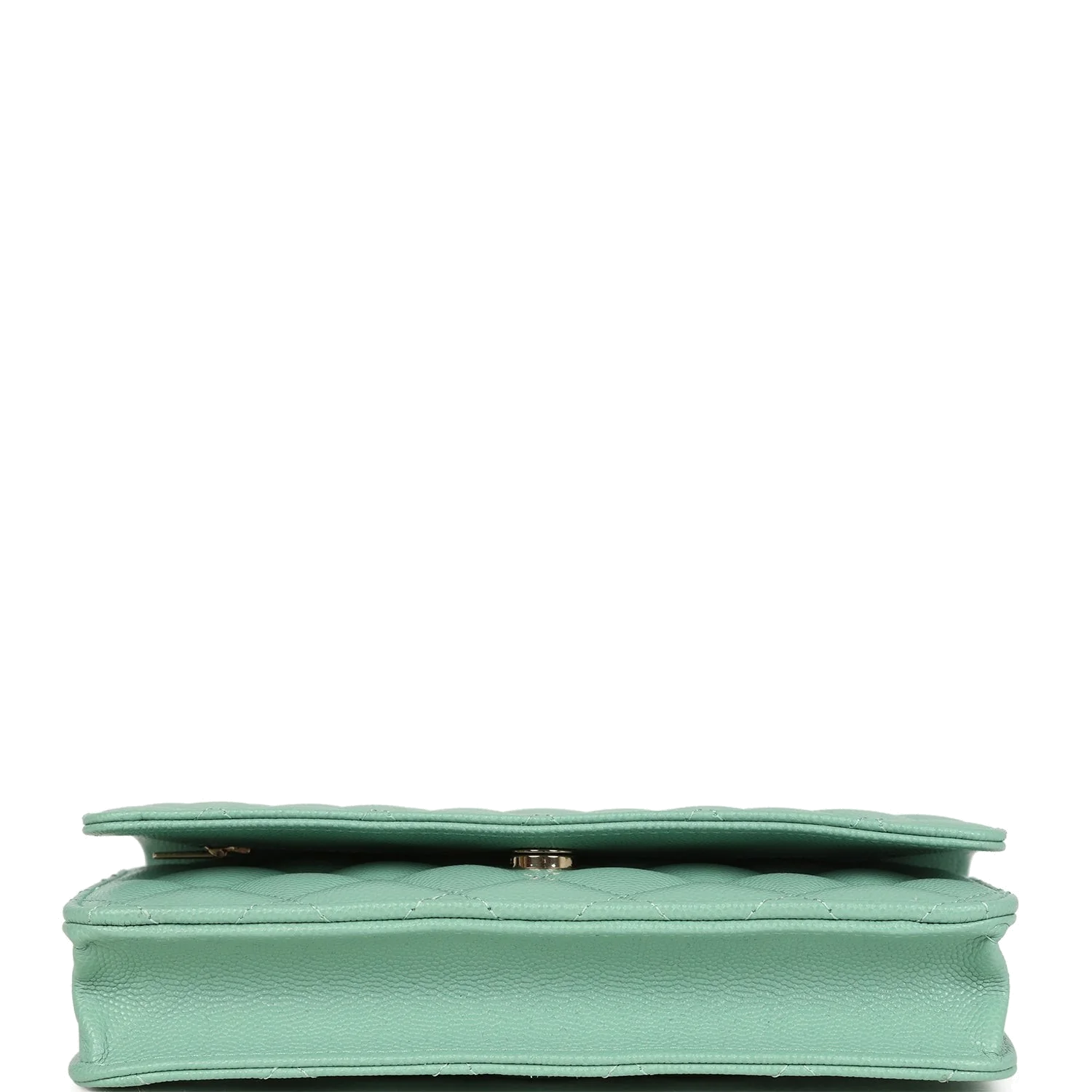 Chanel Wallet On Chain WOC Light Green Caviar — фото 7