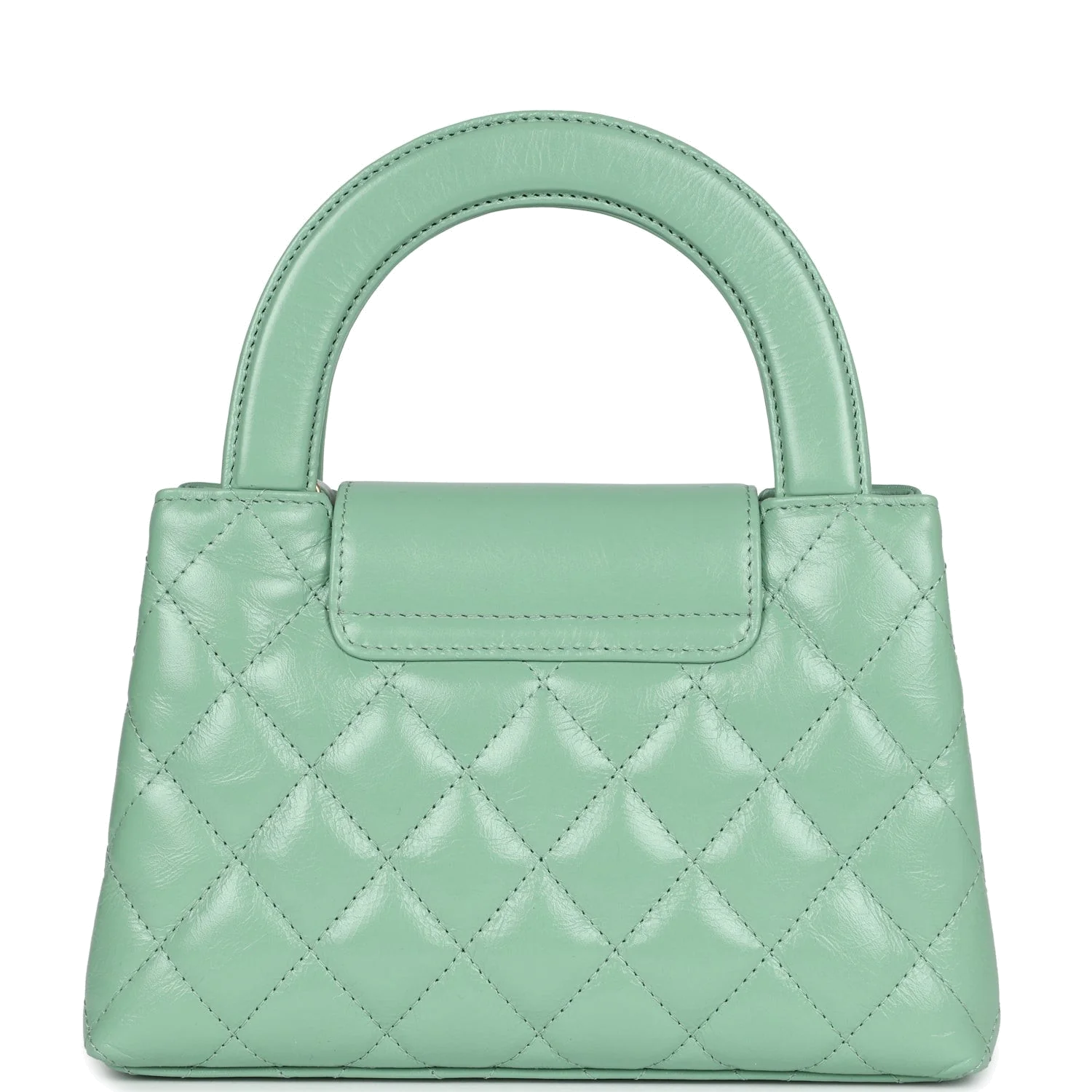 Chanel Small Kelly Shopper Light Green Shiny Aged Calfskin — фото 5