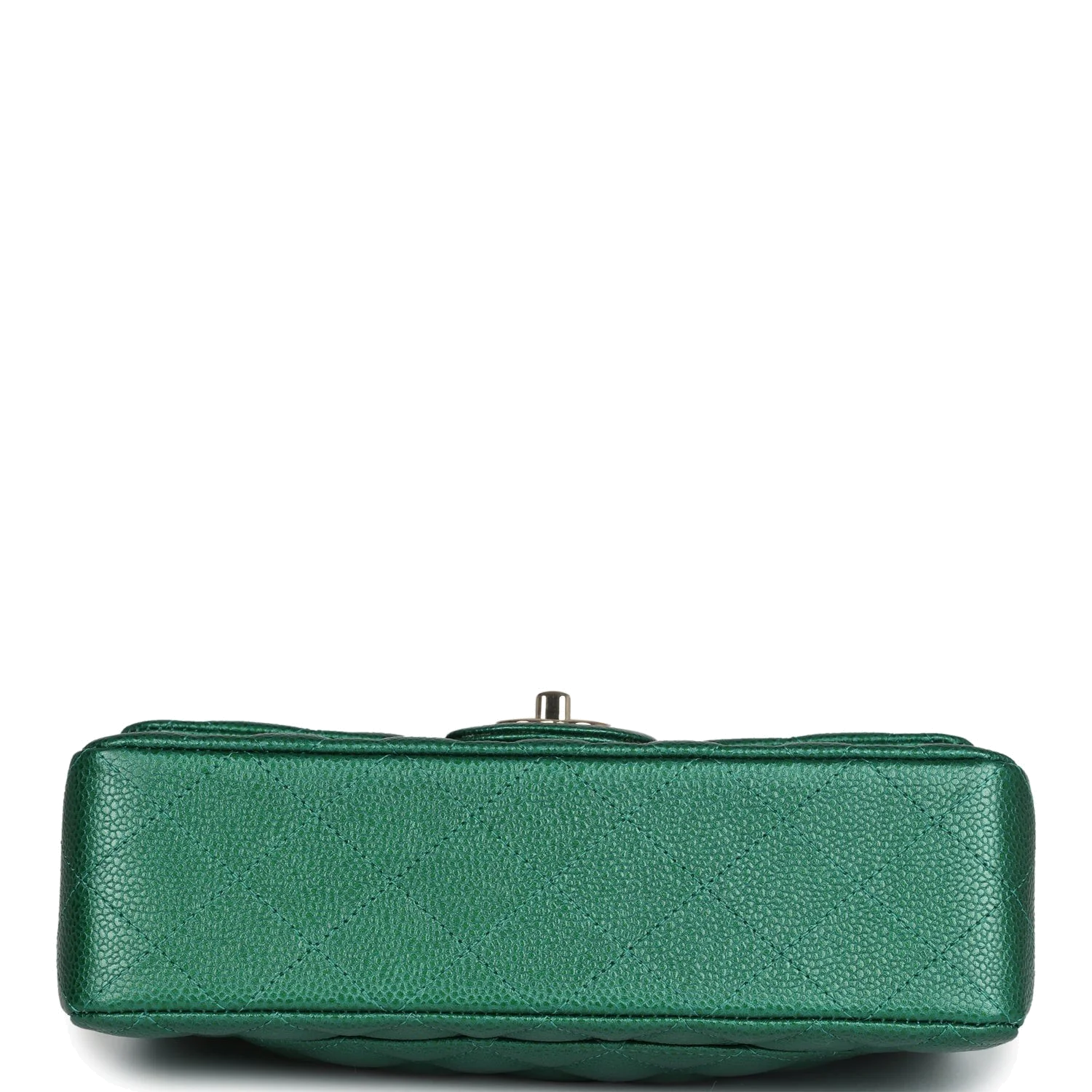 Chanel Small Classic Double Flap Bag Emerald Green Shiny Caviar — фото 7