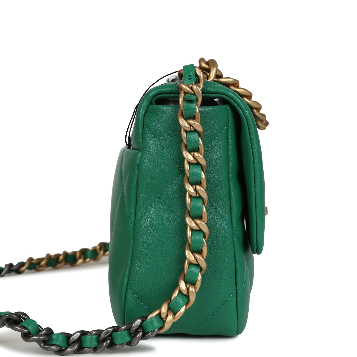 Chanel Medium 19 Flap Green Shiny Lambskin — фото 4