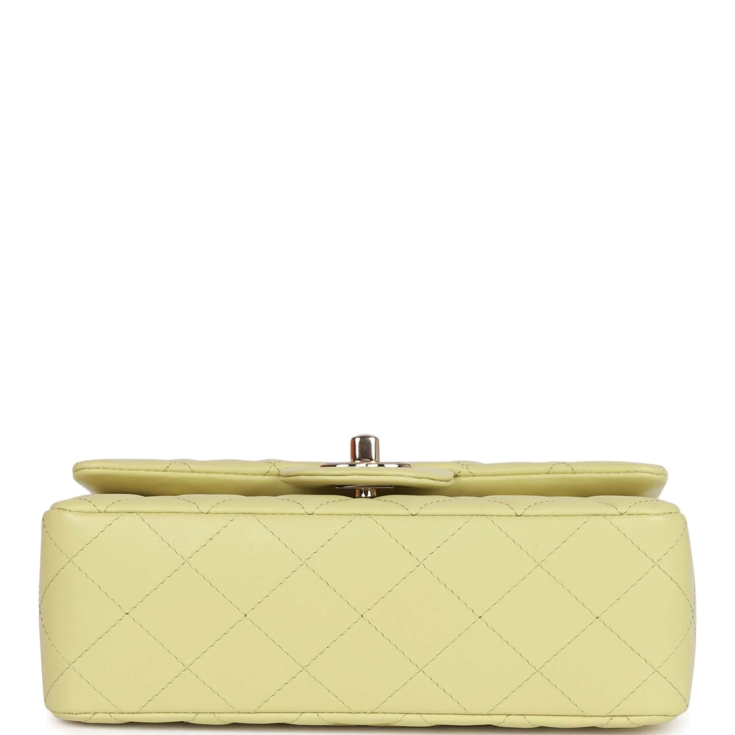 Chanel Mini Rectangular Flap Bag Light Green Lambskin — фото 7