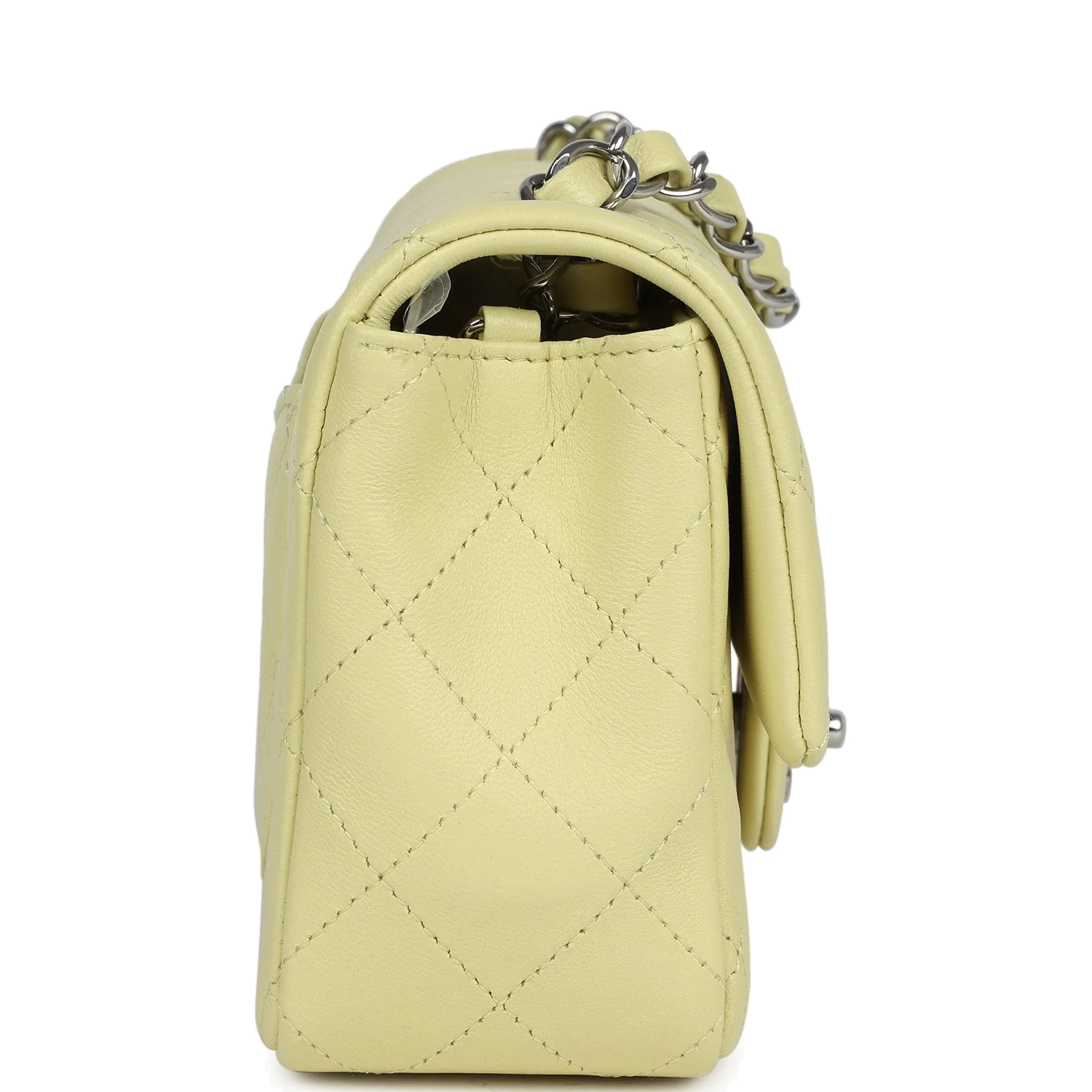 Chanel Mini Rectangular Flap Lime Lambskin — фото 4