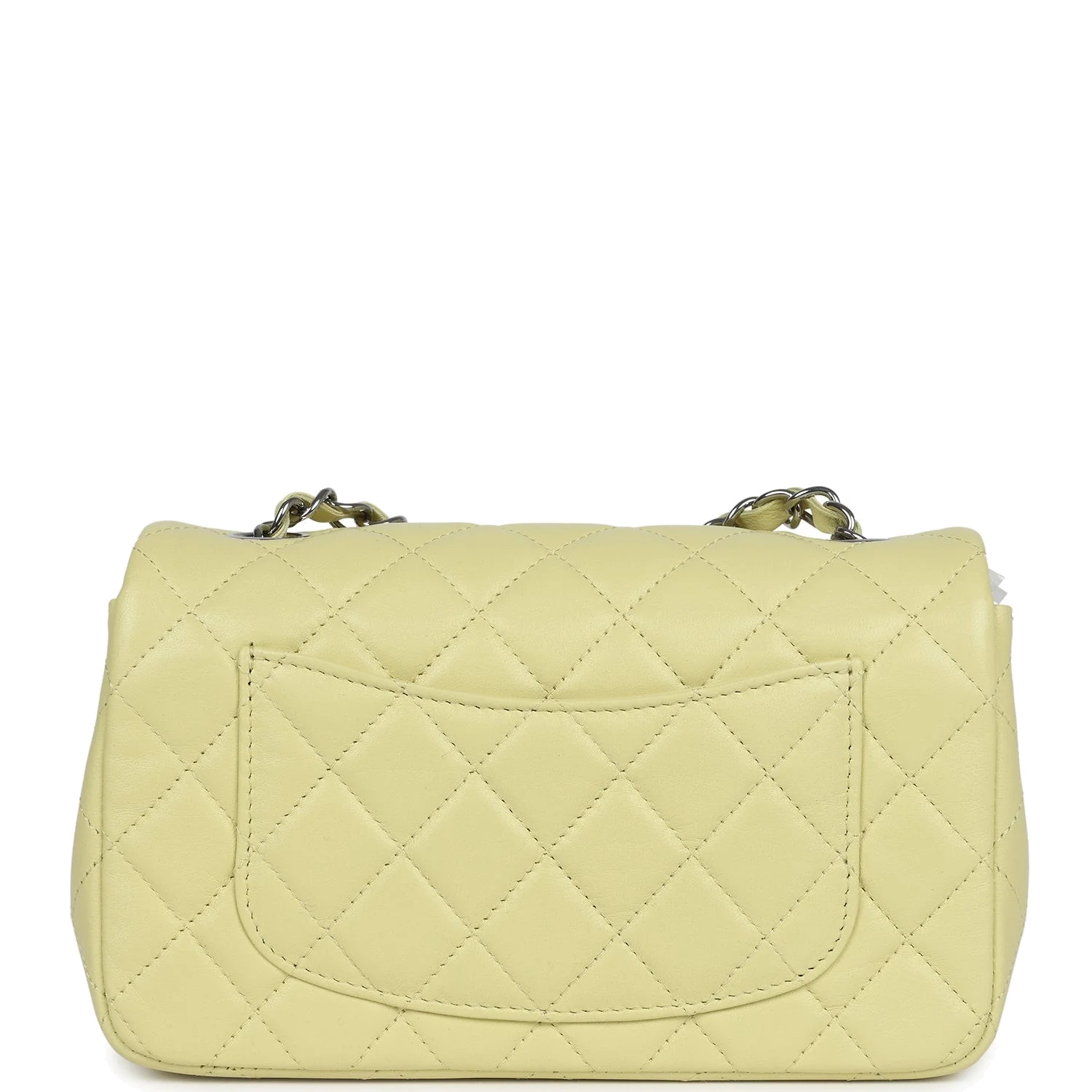 Chanel Mini Rectangular Flap Lime Lambskin — фото 5