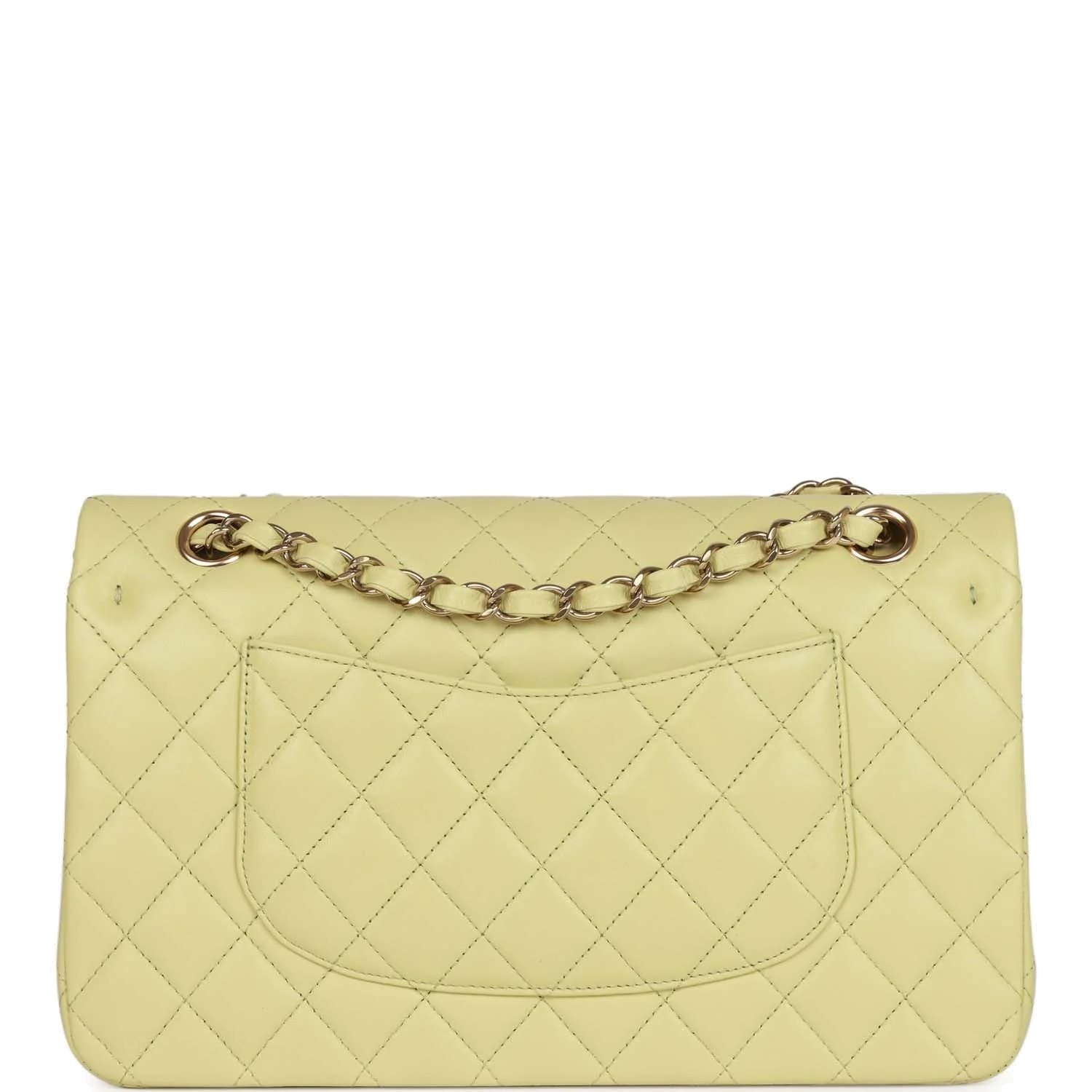 Chanel Medium Classic Double Flap Bag Light Green Lambskin — фото 5
