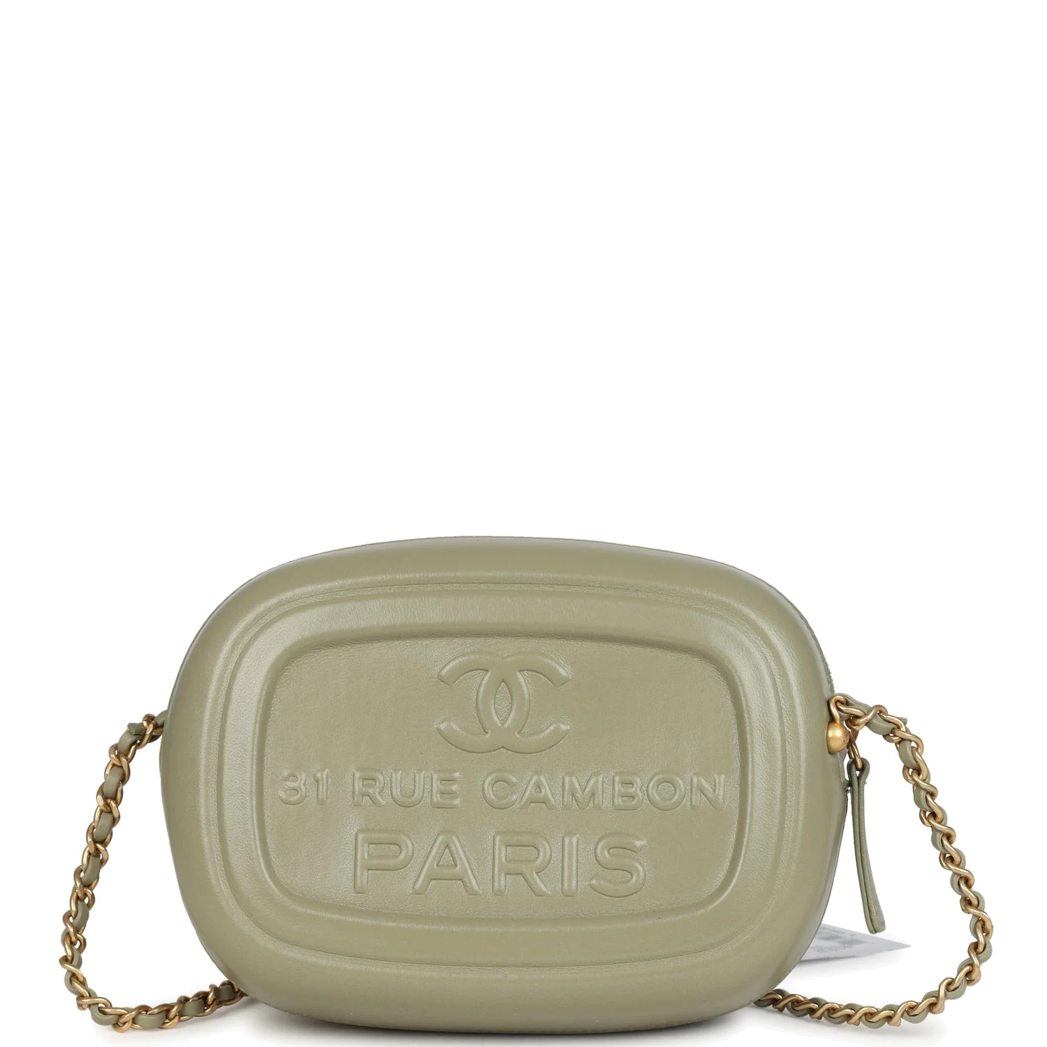 Chanel Mini "Savon De Marseille" Camera Case Bag Khaki Shiny Lambskin — фото 5