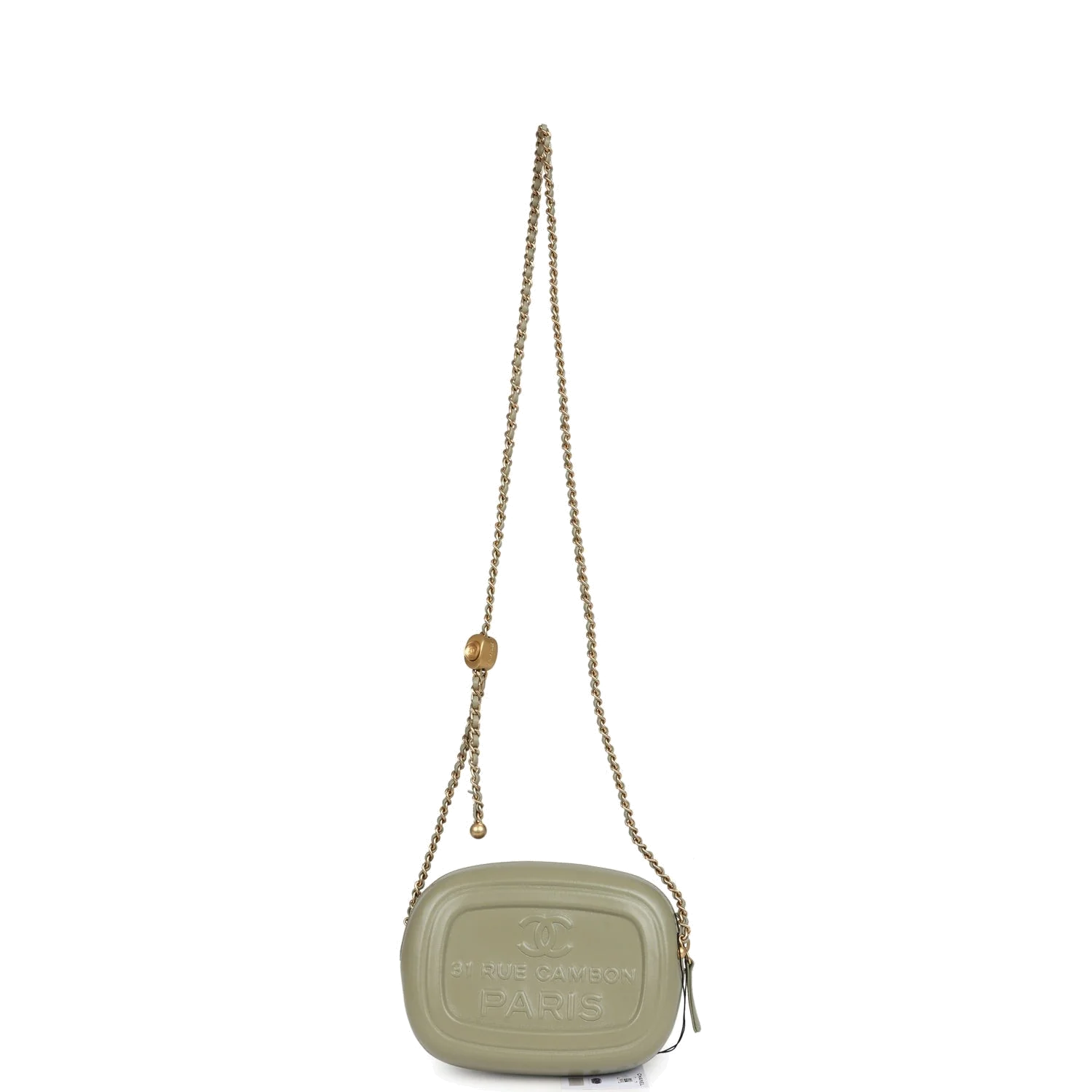 Chanel Mini "Savon De Marseille" Camera Case Bag Khaki Shiny Lambskin — фото 7