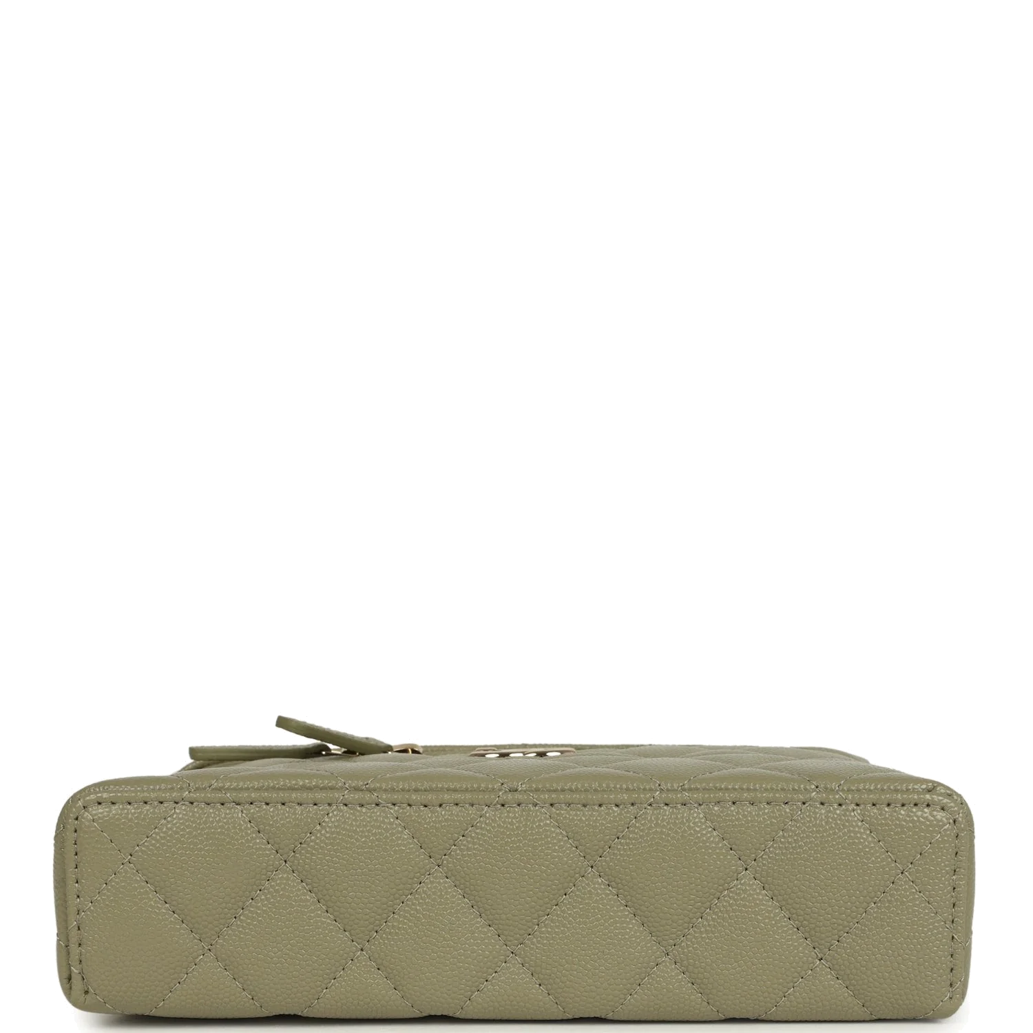 Chanel Trendy Top Handle Long Vanity Case with Chain Khaki Caviar — фото 7