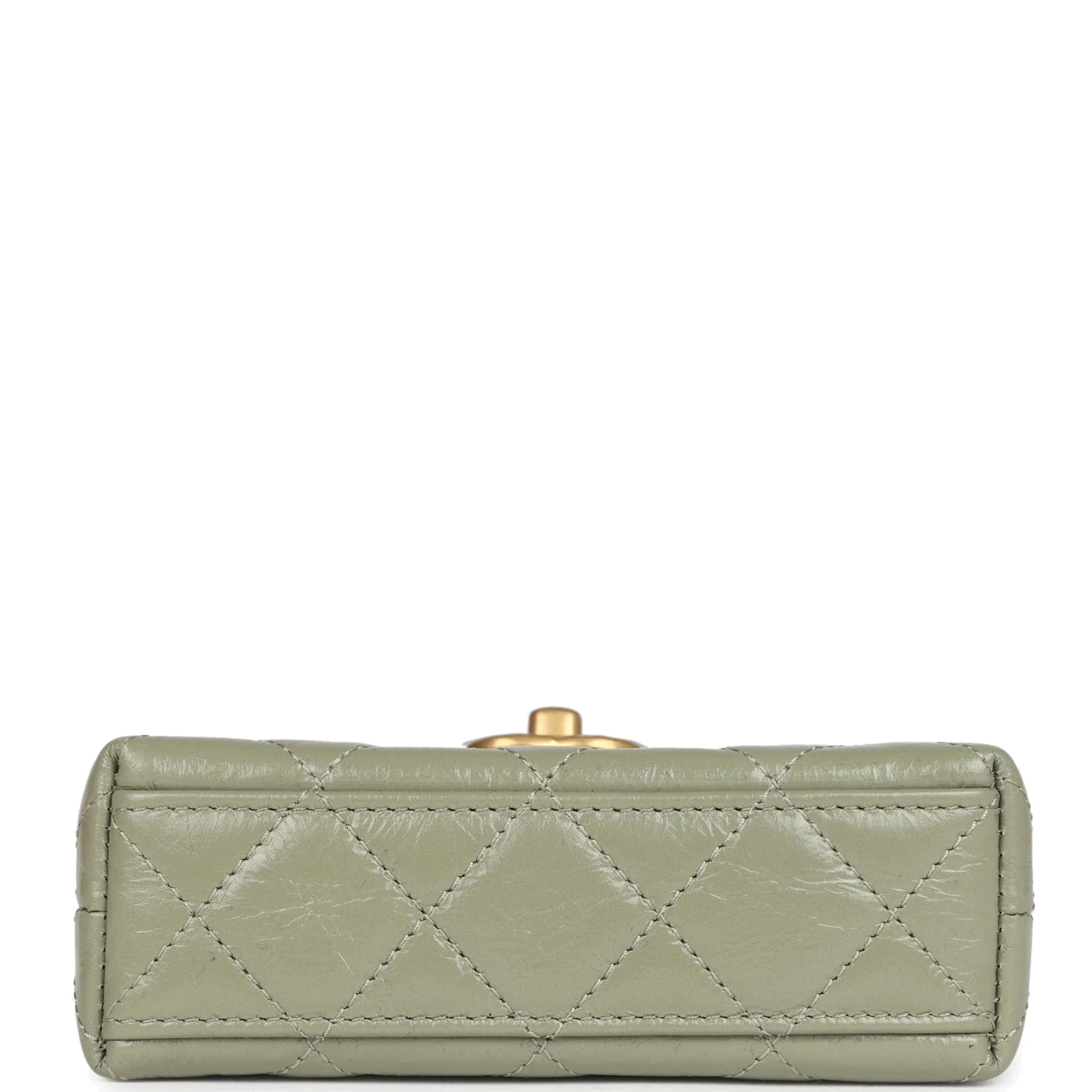Chanel Nano Kelly Shopper Khaki Shiny Aged Calfskin — фото 7