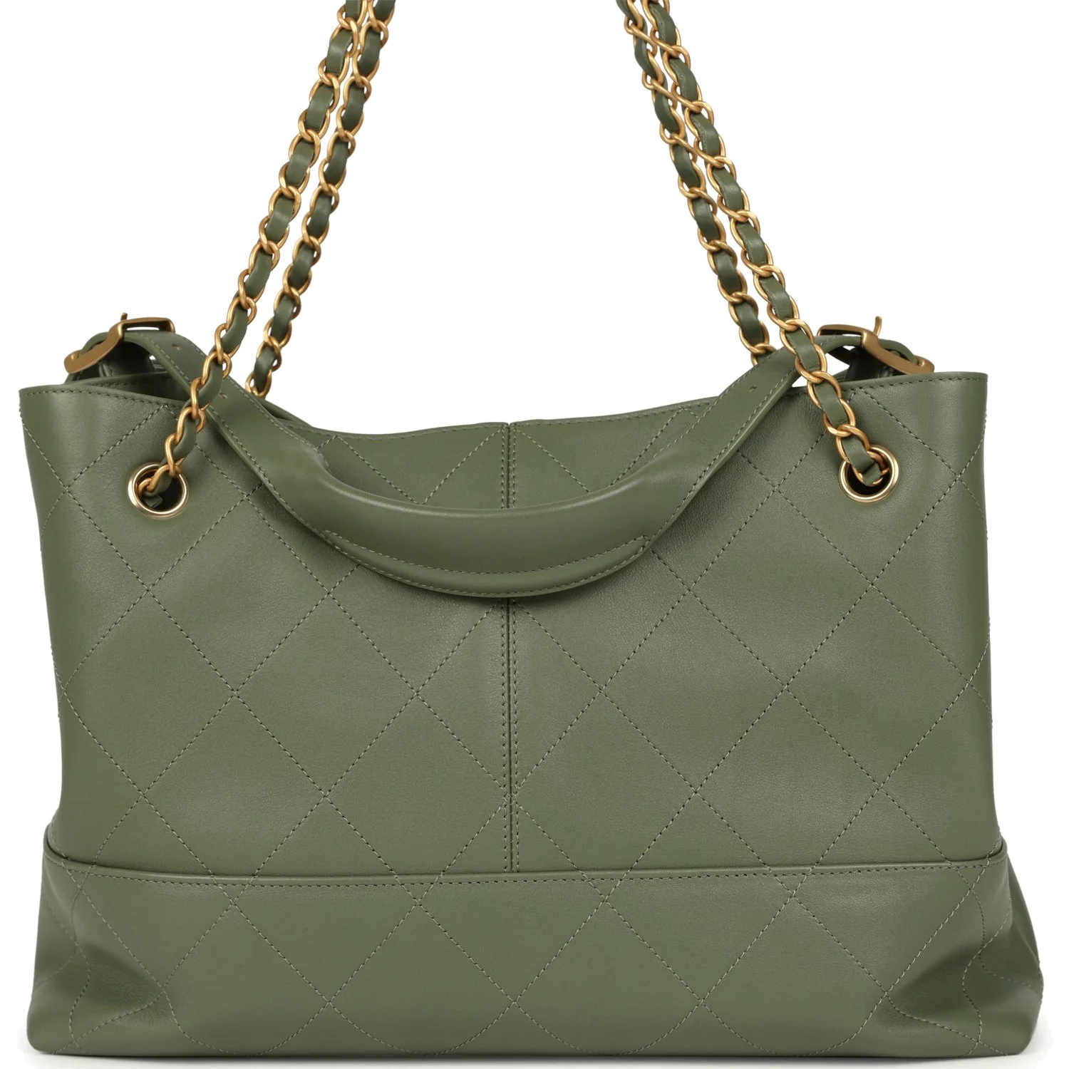 Chanel Small Coco Hobo Bag Khaki Calfskin — фото 5