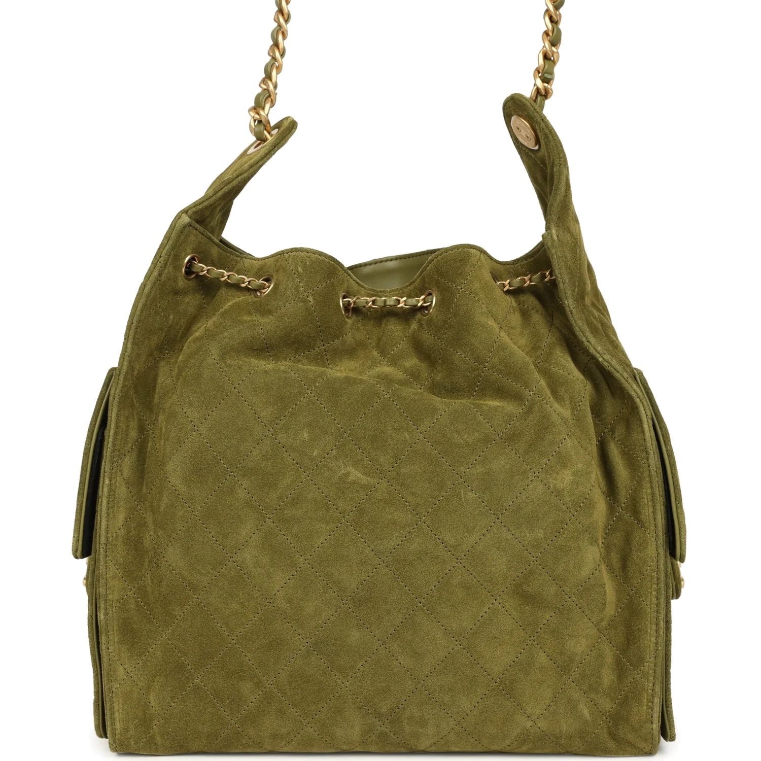 Chanel Medium 25 Hobo Bag Khaki Suede — фото 5