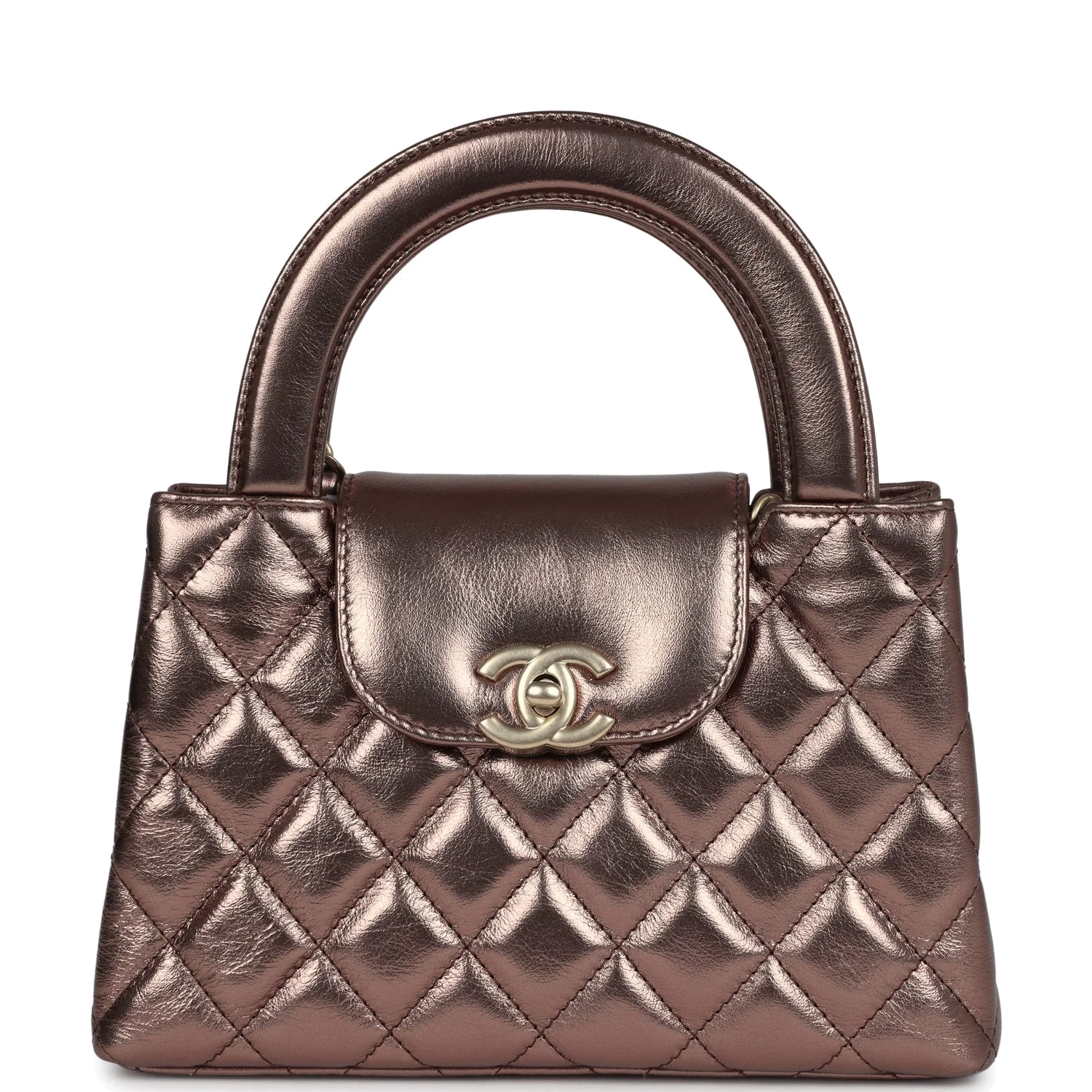 Chanel Small Kelly Shopper Metallic Bronze Calfskin — фото 2