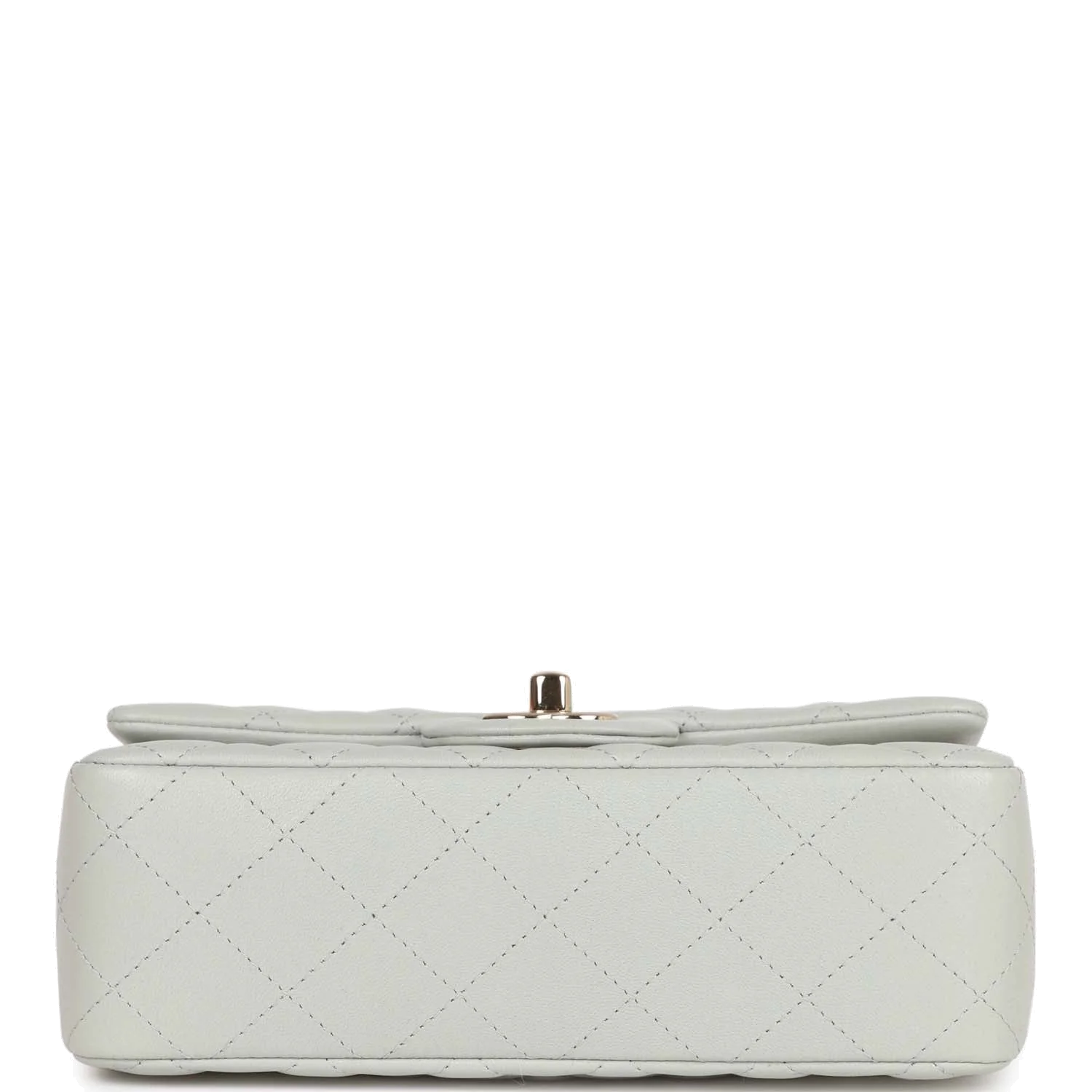 Chanel Mini Rectangular Flap Bag Light Grey Lambskin — фото 7