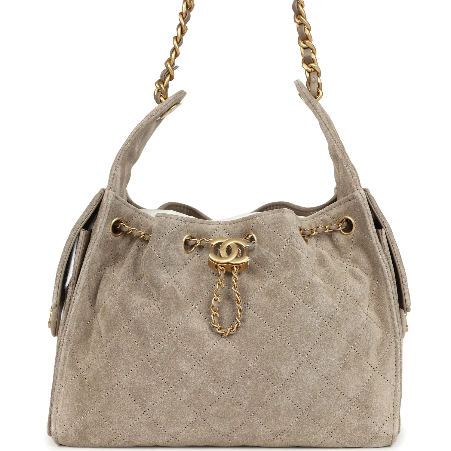 Chanel Small 25 Hobo Bag Dark Grey Suede