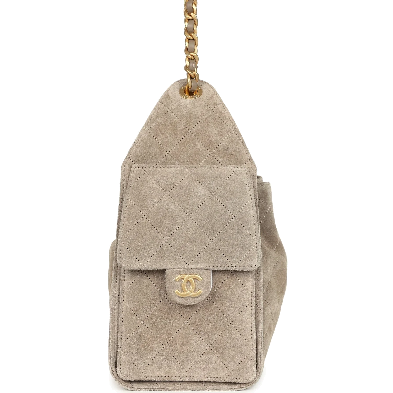 Chanel Small 25 Hobo Bag Dark Grey Suede — фото 5