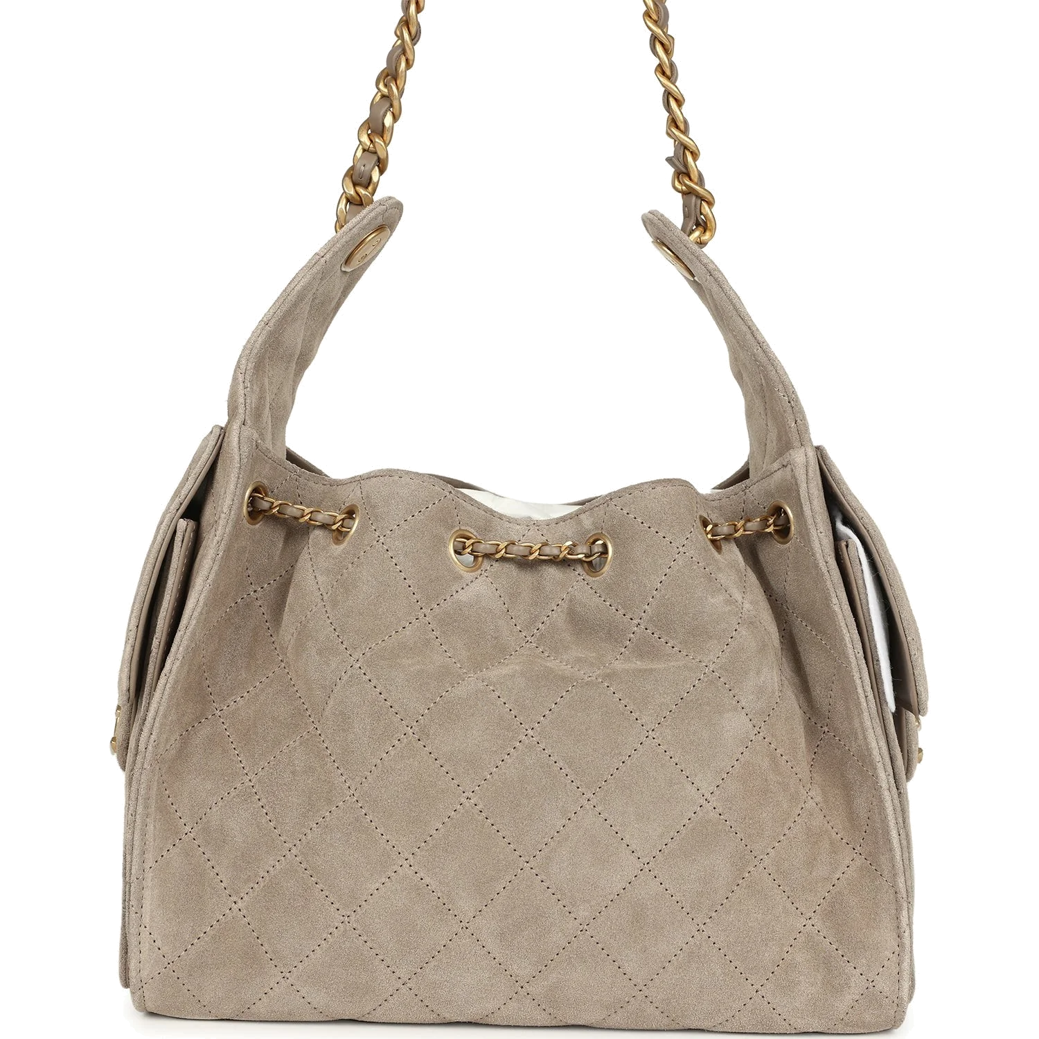 Chanel Small 25 Hobo Bag Dark Grey Suede — фото 6