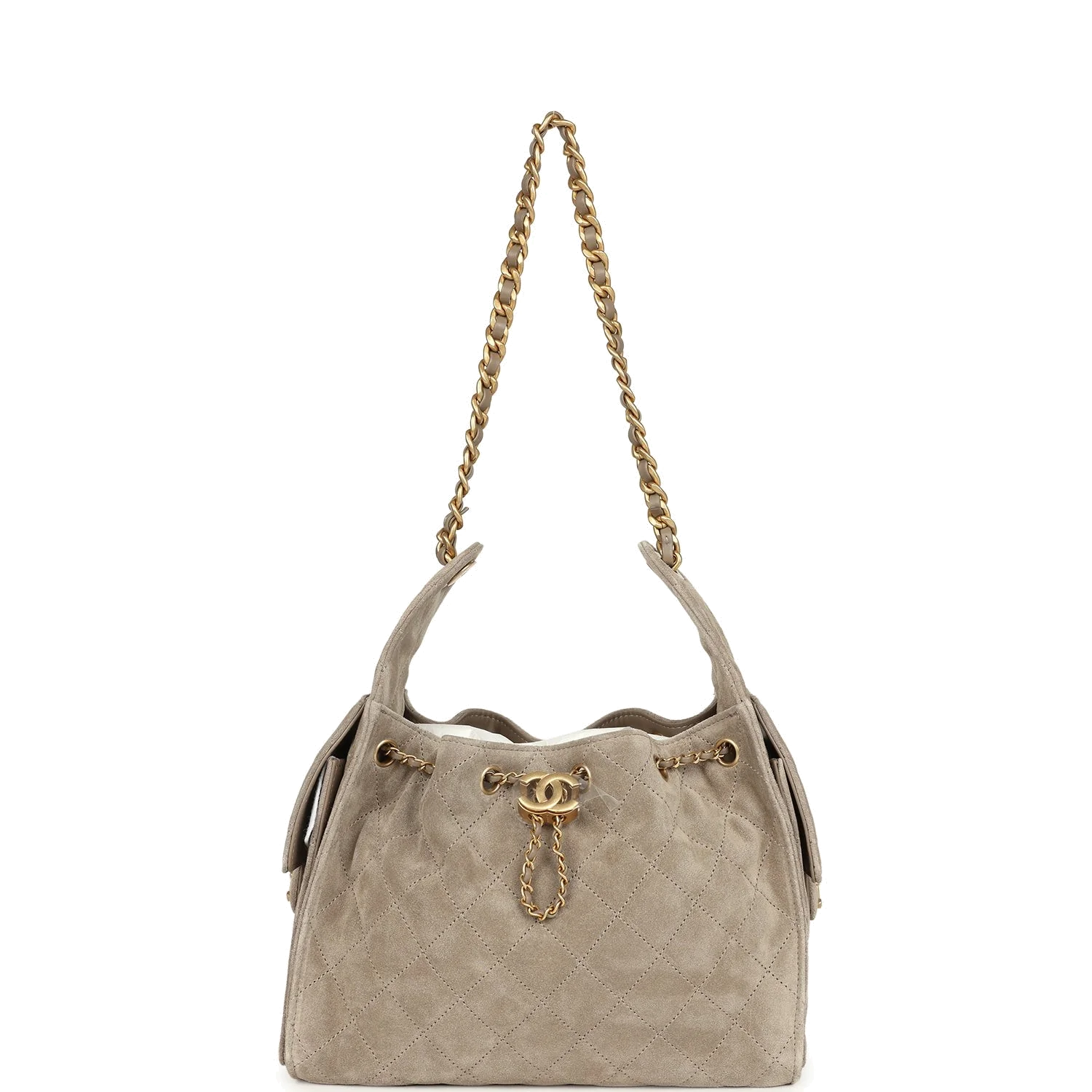 Chanel Small 25 Hobo Bag Dark Grey Suede — фото 7