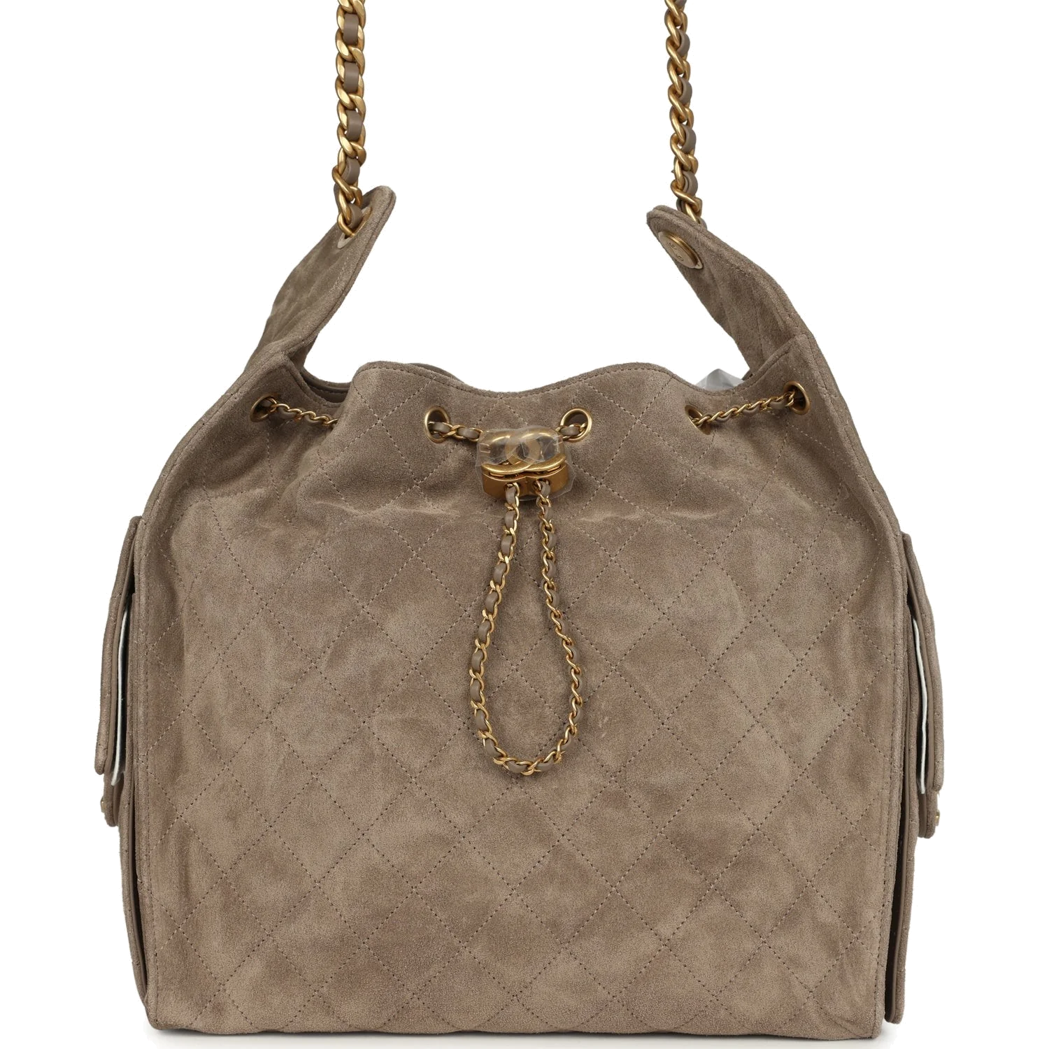 Chanel Medium 25 Hobo Bag Dark Grey Suede