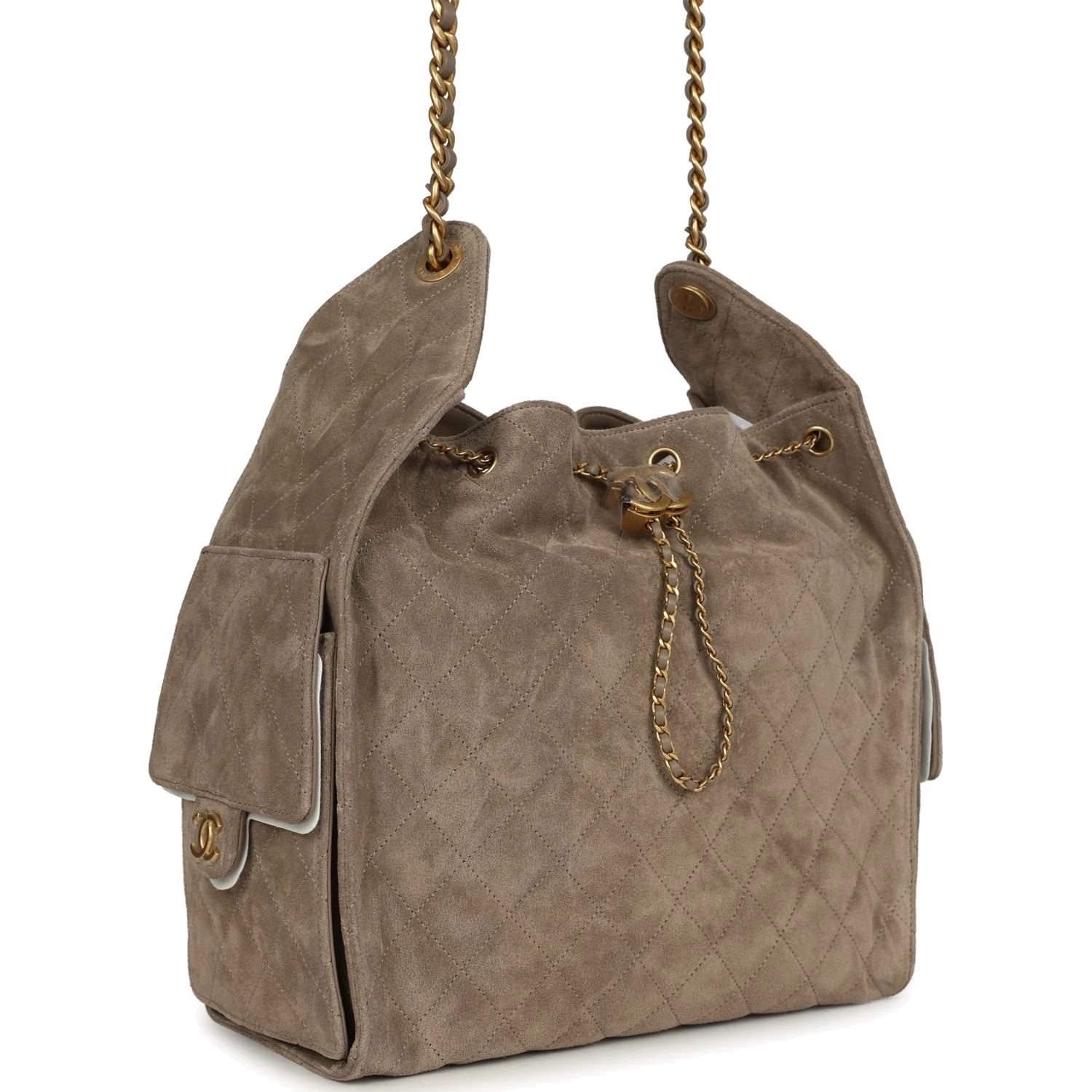 Chanel Medium 25 Hobo Bag Dark Grey Suede — фото 3