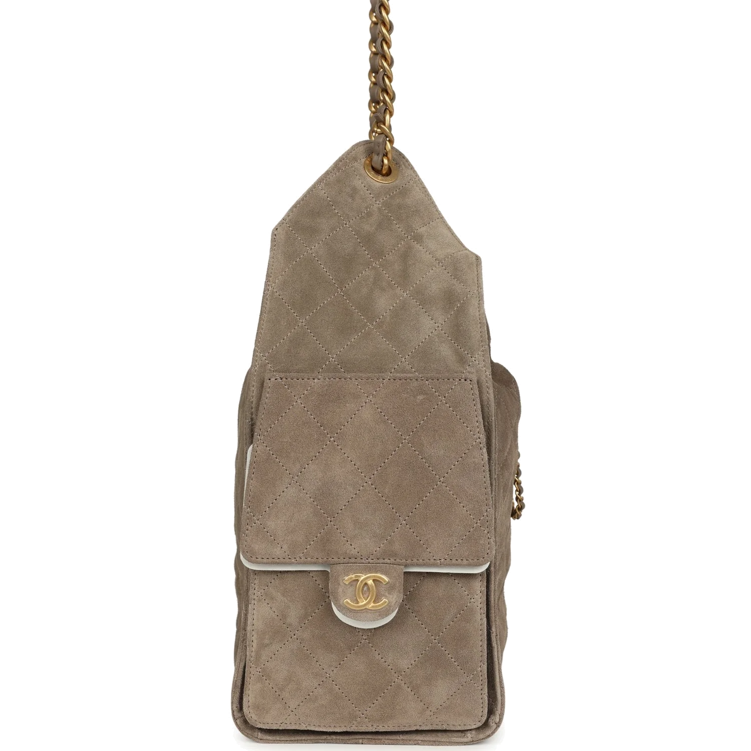 Chanel Medium 25 Hobo Bag Dark Grey Suede — фото 4
