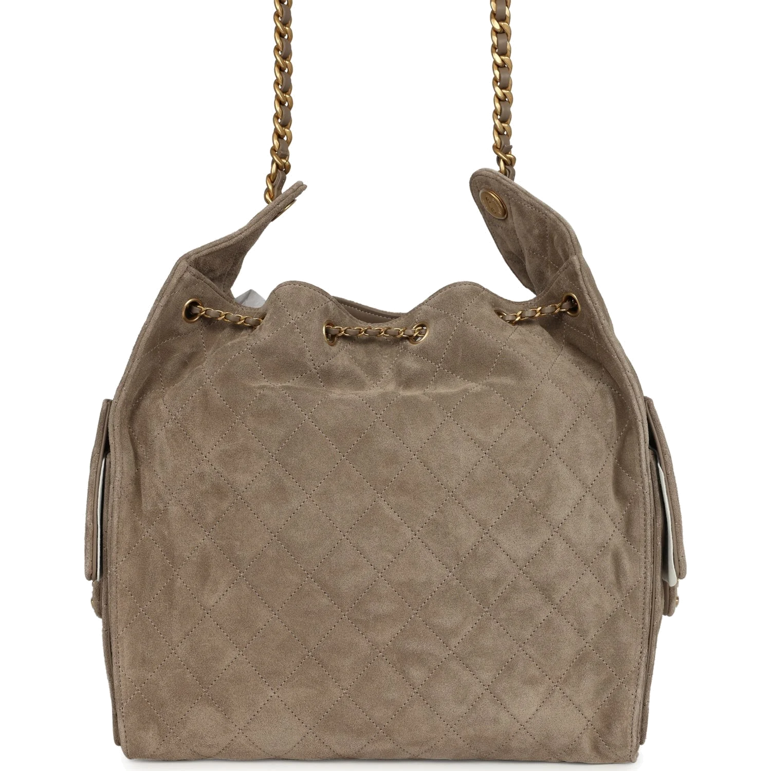 Chanel Medium 25 Hobo Bag Dark Grey Suede — фото 5