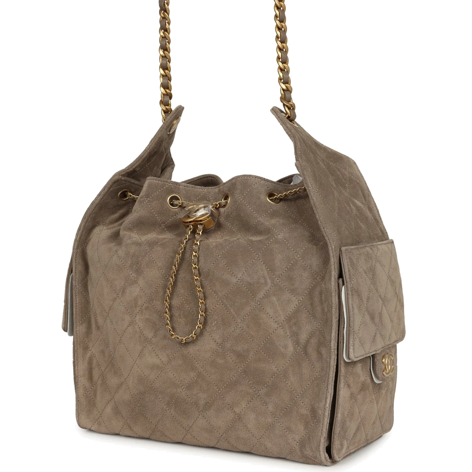 Chanel Medium 25 Hobo Bag Dark Grey Suede — фото 6