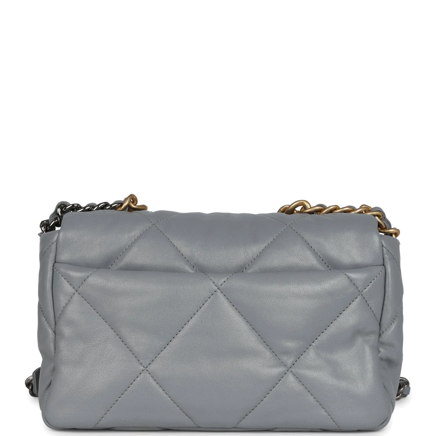 Chanel Medium 19 Flap Bag Grey Lambskin — фото 5