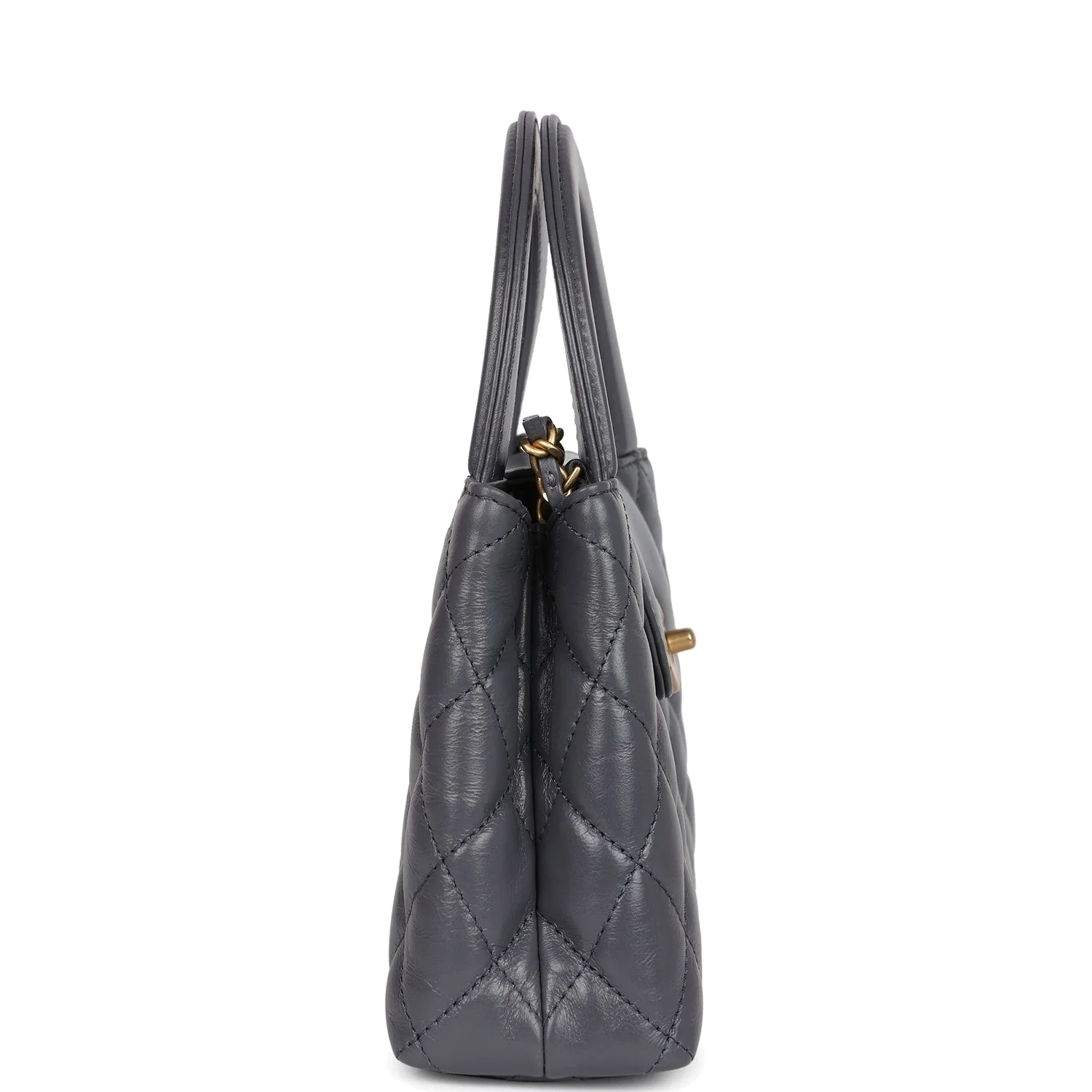 Chanel Small Kelly Shopper Dark Grey Shiny Aged Calfskin — фото 4