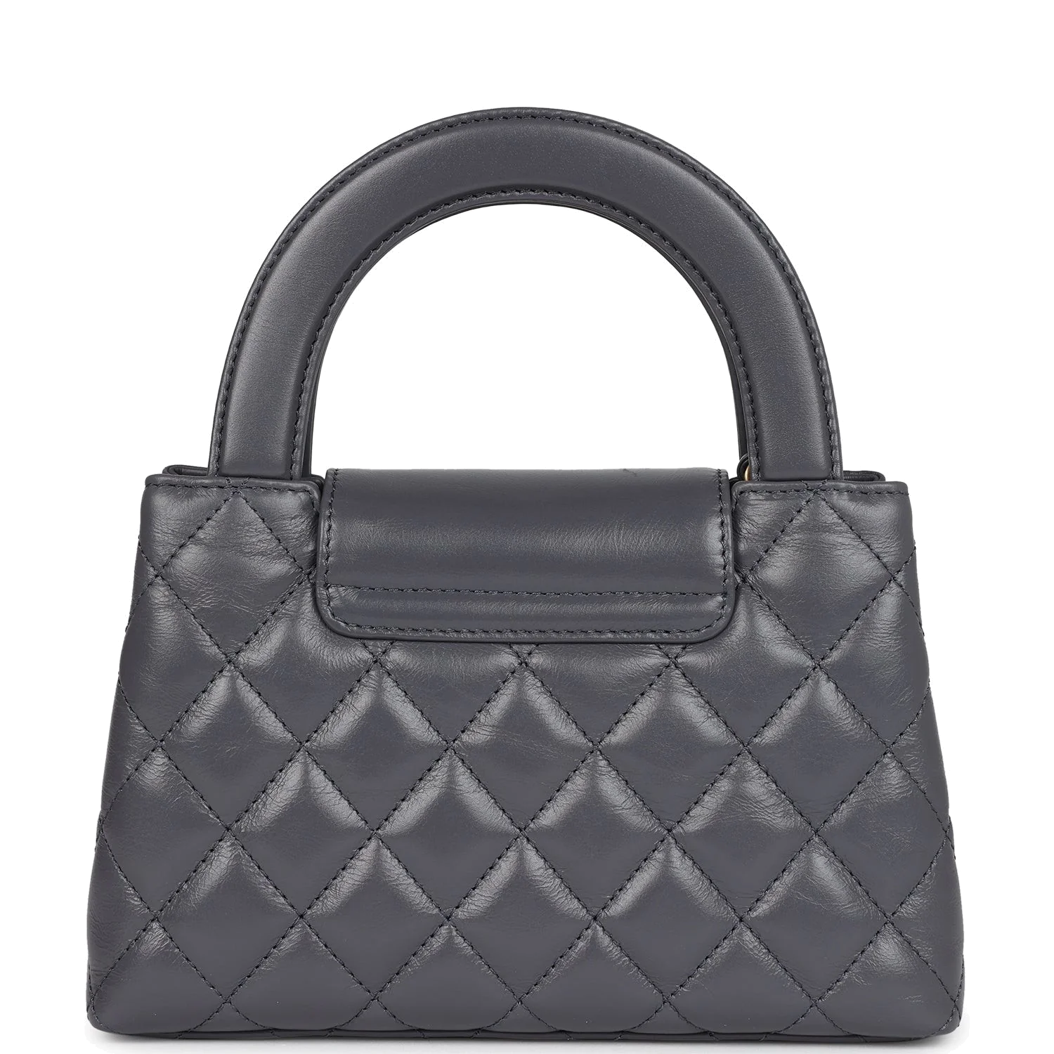 Chanel Small Kelly Shopper Dark Grey Shiny Aged Calfskin — фото 5