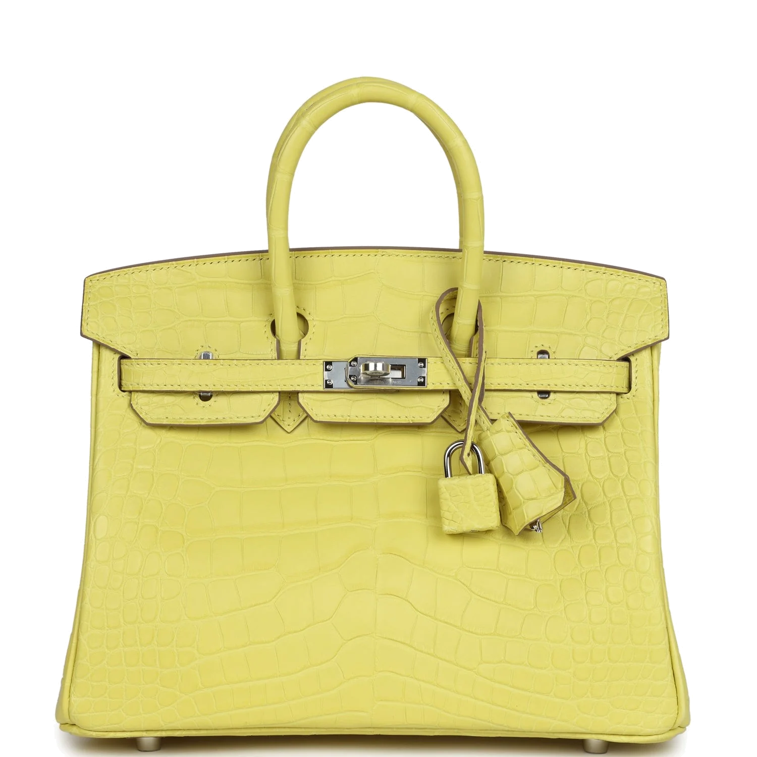 Hermes Birkin 25 Lime Matte Alligator Palladium Hardware Лайм матовый — фото 2