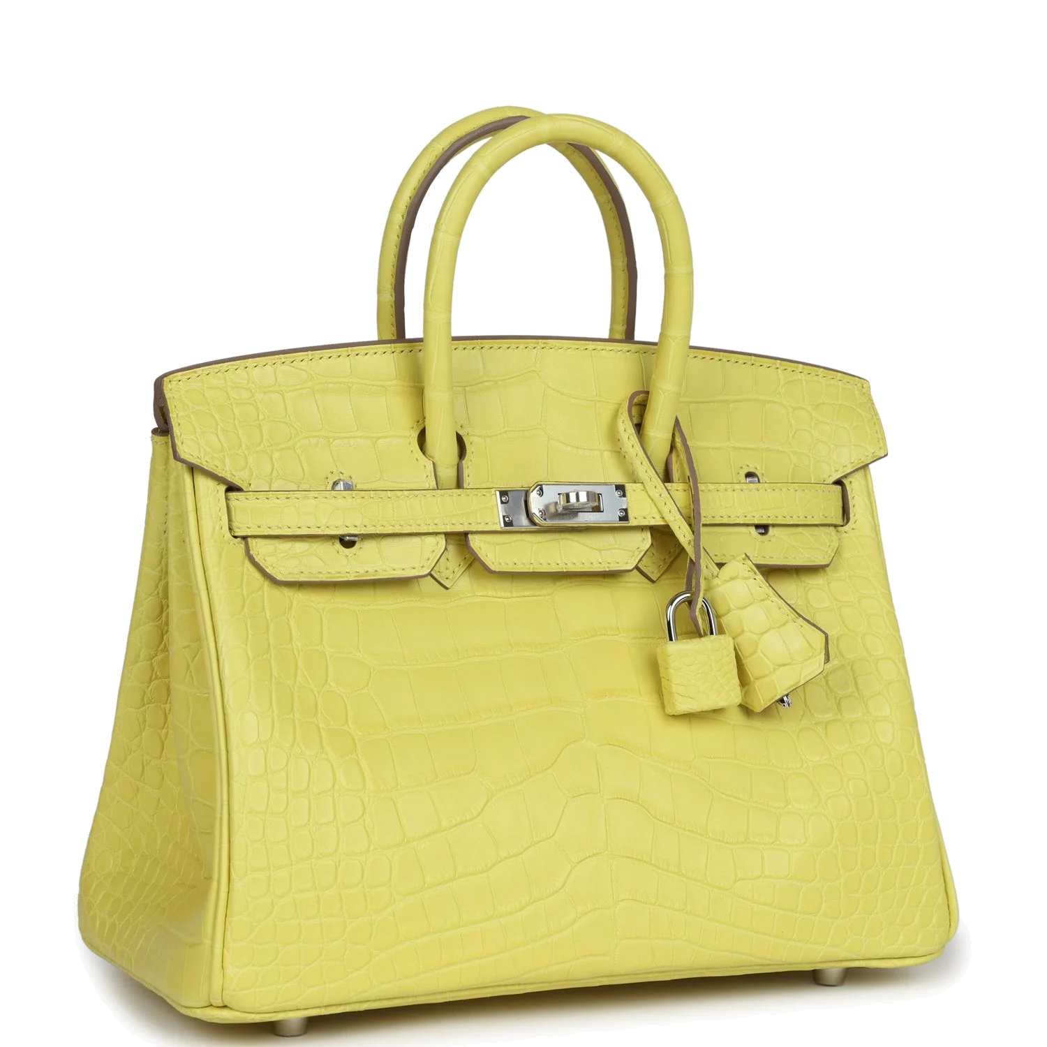 Hermes Birkin 25 Lime Matte Alligator Palladium Hardware Лайм матовый — фото 3