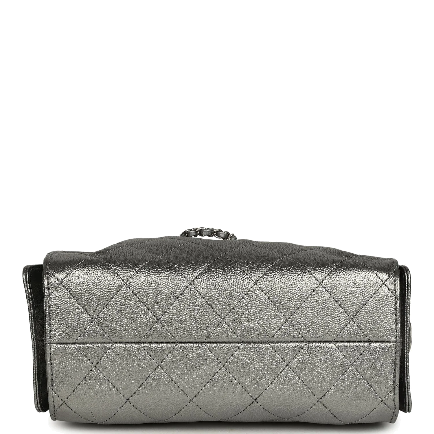 Chanel Mini 25 Hobo Bag Anthracite Metallic Caviar — фото 8