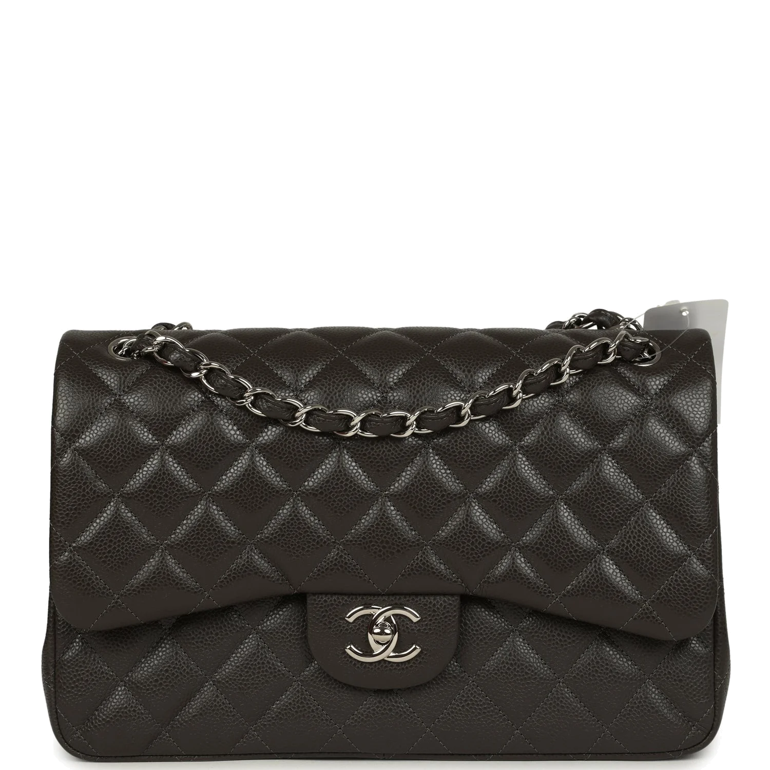 Chanel Jumbo Classic Double Flap Bag Dark Grey Caviar — фото 2