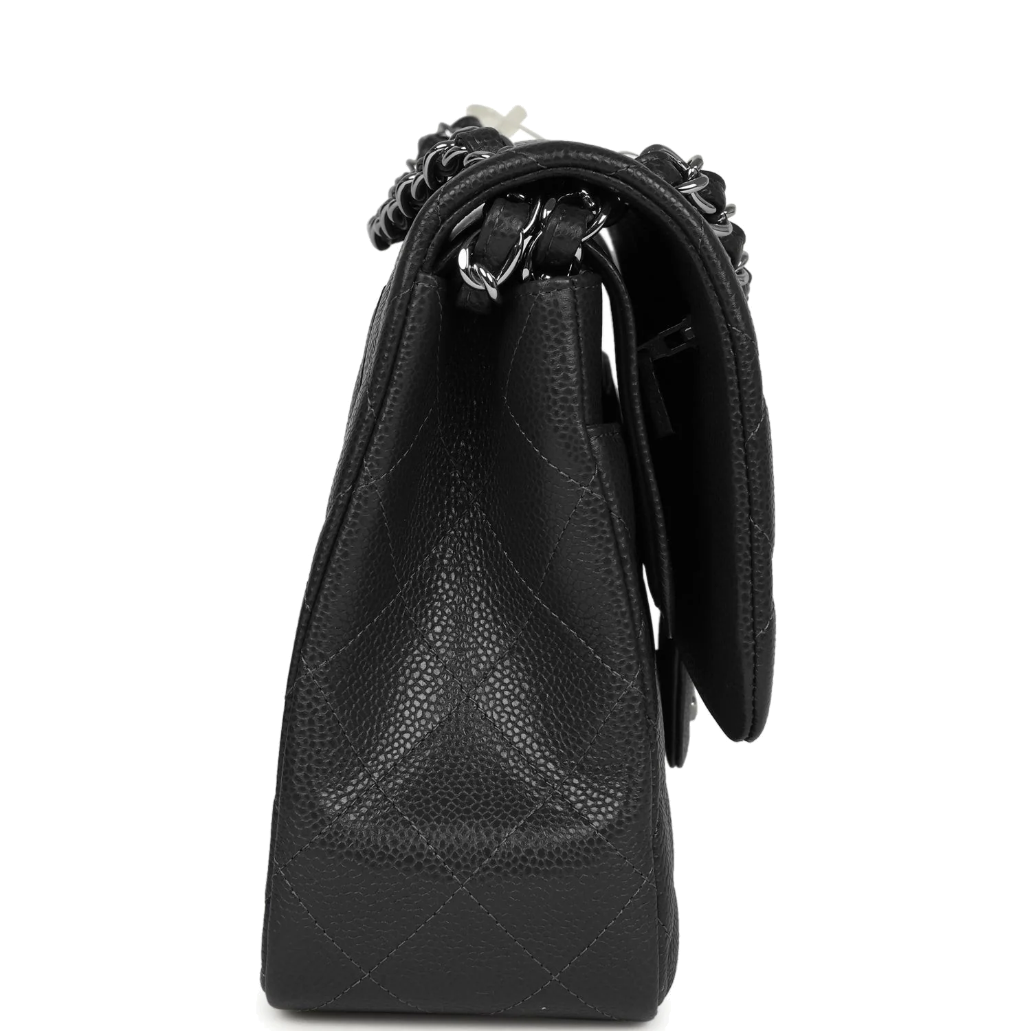 Chanel Jumbo Classic Double Flap Bag Dark Grey Caviar — фото 4
