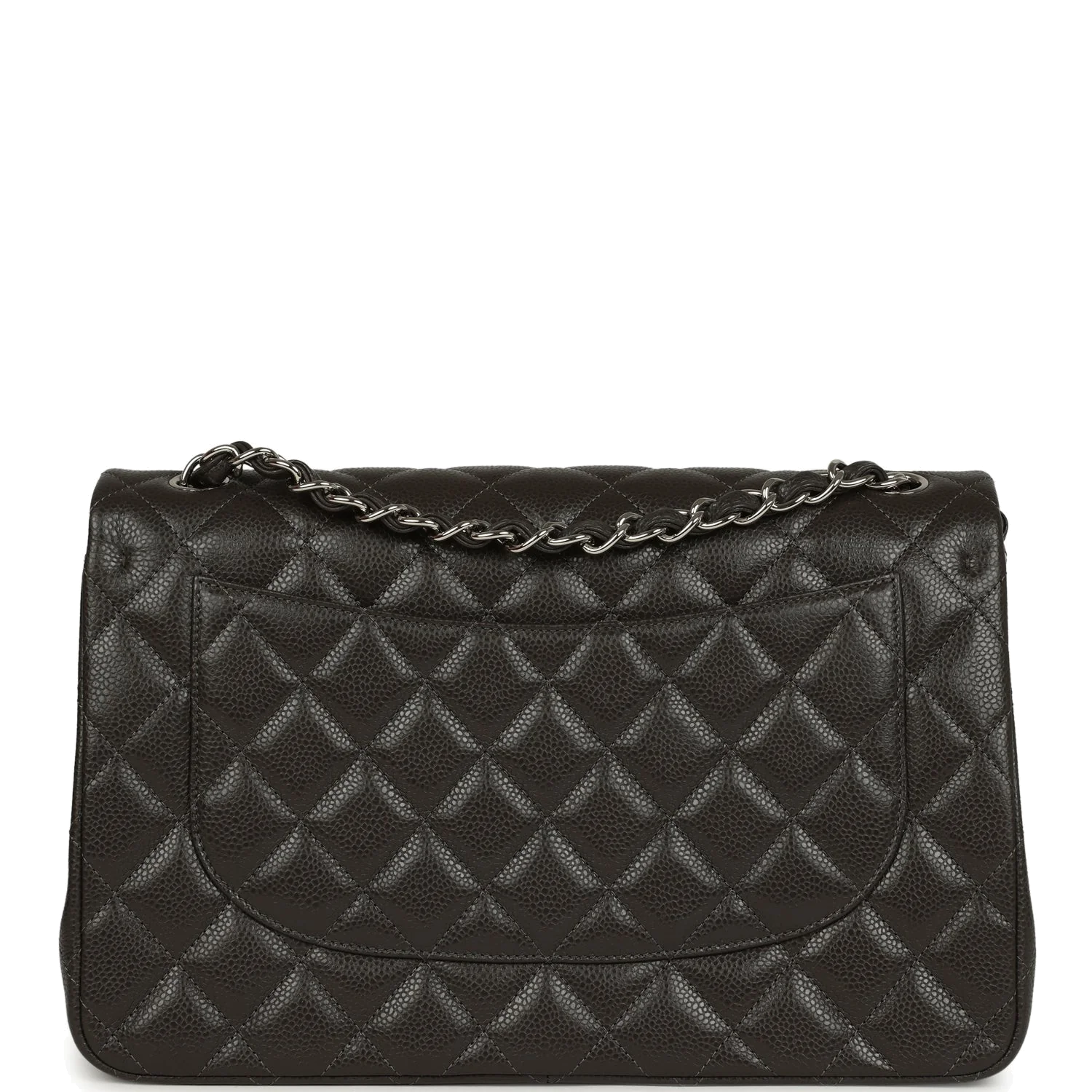 Chanel Jumbo Classic Double Flap Bag Dark Grey Caviar — фото 5