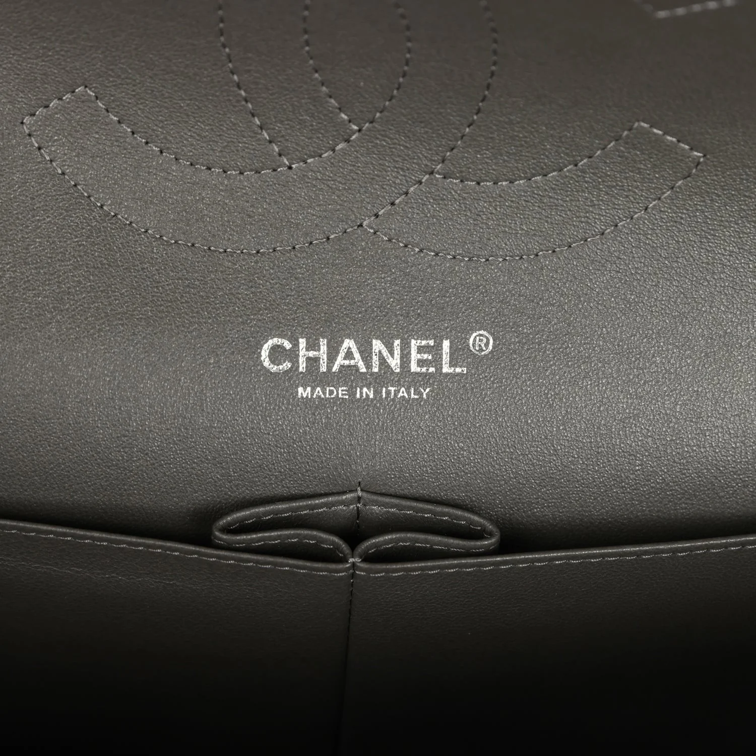 Chanel Jumbo Classic Double Flap Bag Dark Grey Caviar — фото 8