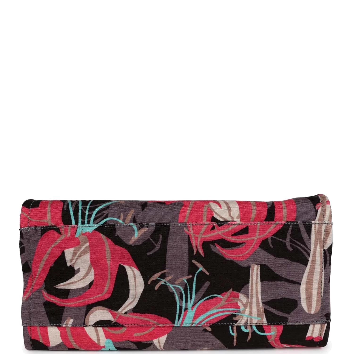 Chanel Medium Deauville Shopping Tote Grey and Pink Tropical Floral Velvet — фото 8