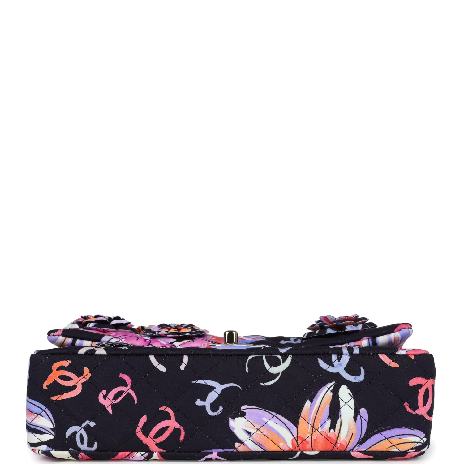 Chanel Small Flap Bag Black Multi Floral Fabric — фото 8