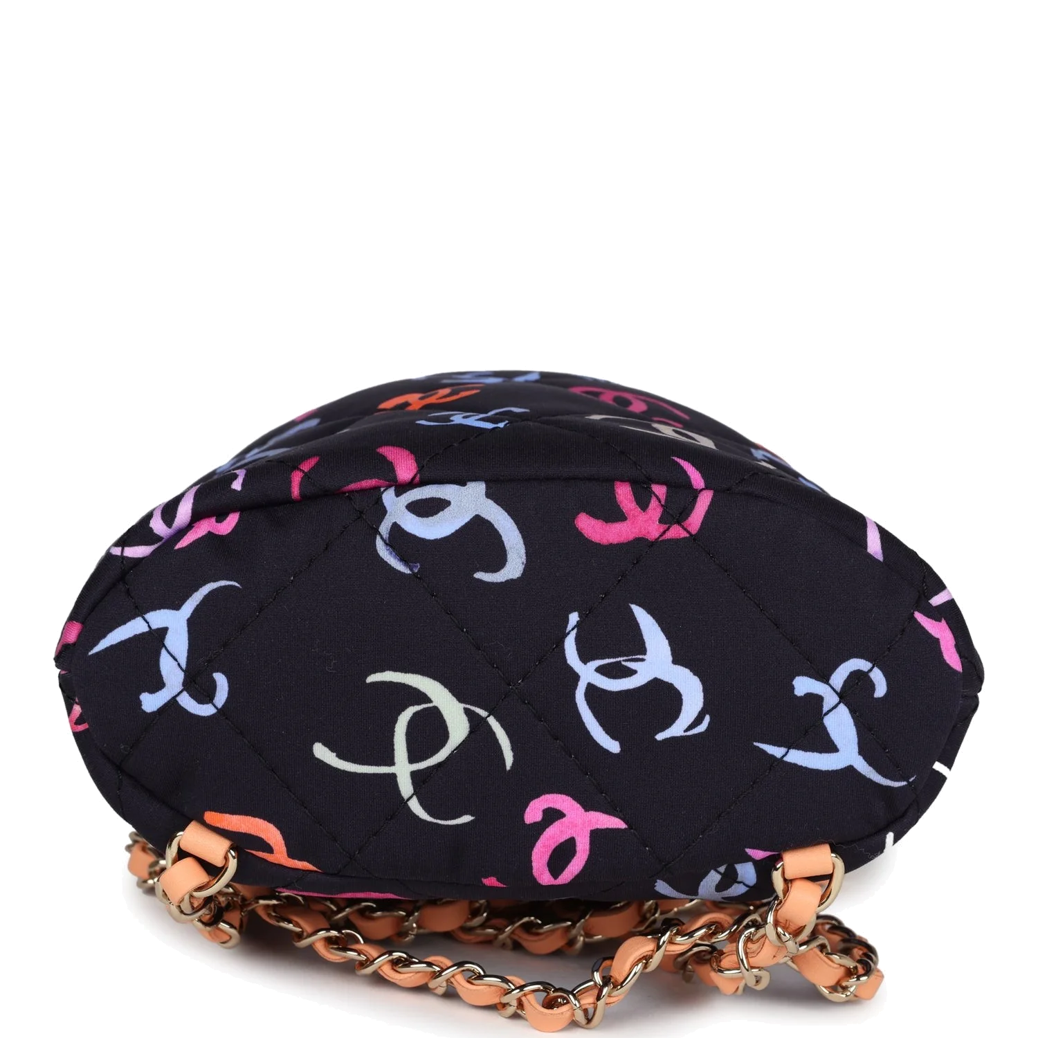 Chanel Medium CC Drawstring Backpack Multicolored Printed Fabric — фото 7