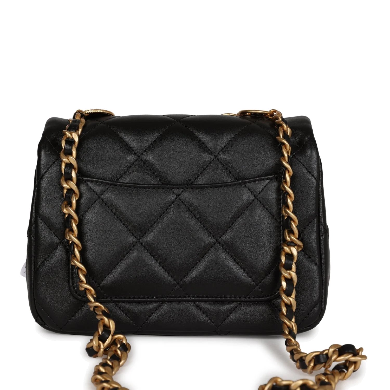 Chanel Mini Charms Flap Bag Black Lambskin — фото 6