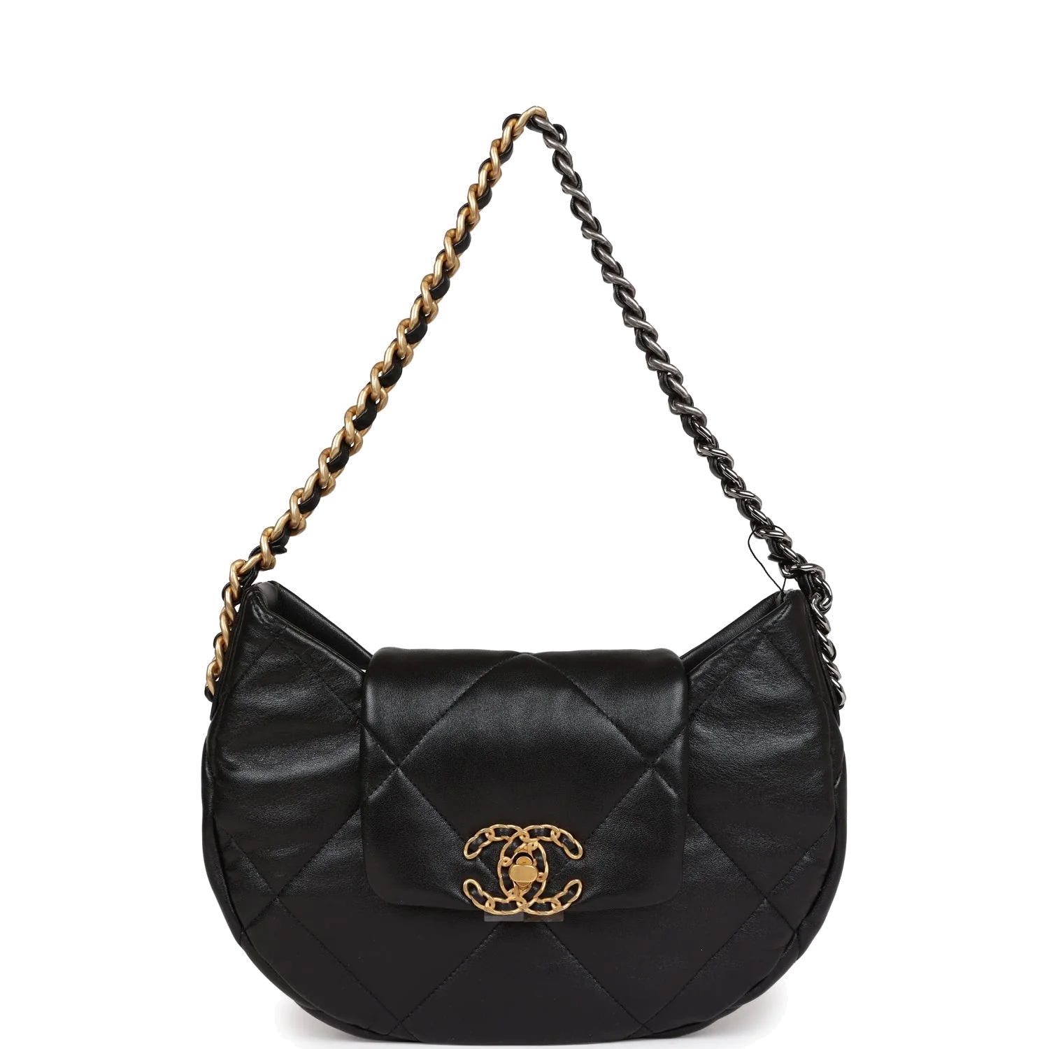 Chanel 19 Hobo Bag Black Lambskin — фото 2