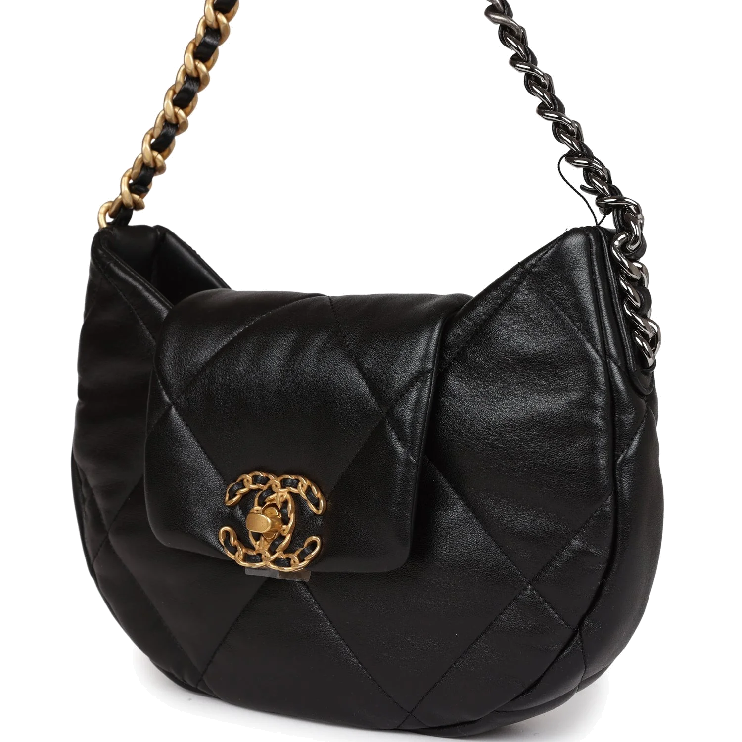 Chanel 19 Hobo Bag Black Lambskin — фото 6