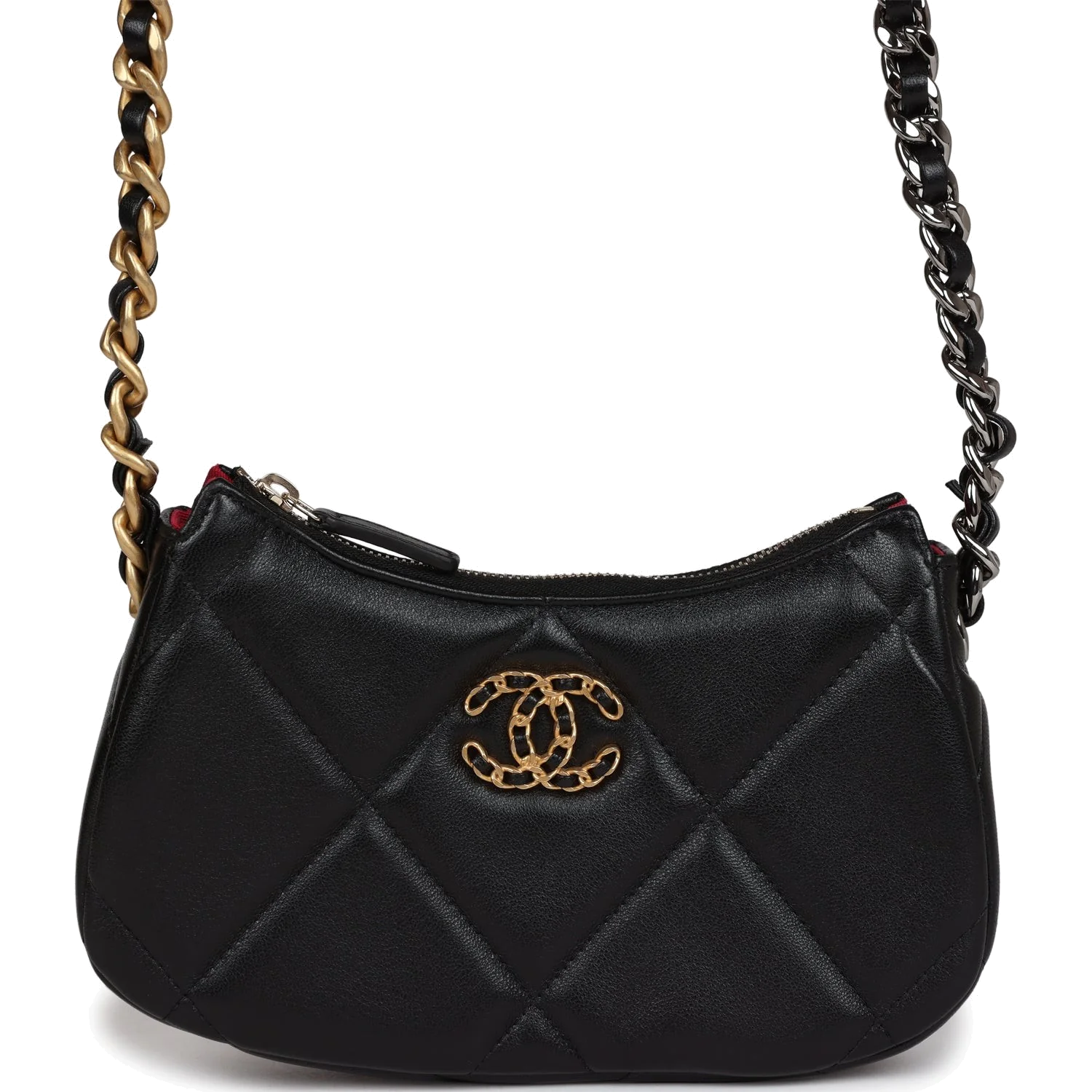 Chanel 19 Hobo Chain Bag Black Calfskin