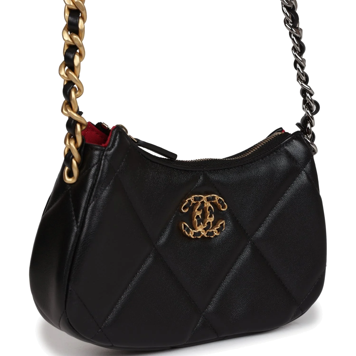 Chanel 19 Hobo Chain Bag Black Calfskin — фото 3