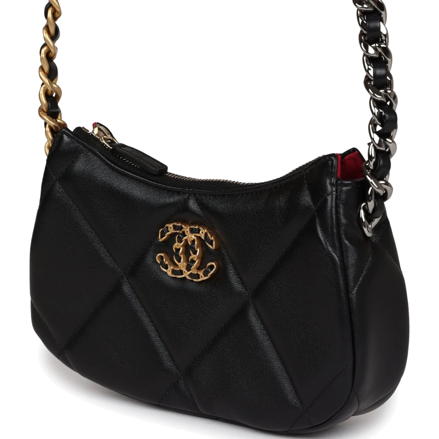 Chanel 19 Hobo Chain Bag Black Calfskin — фото 6