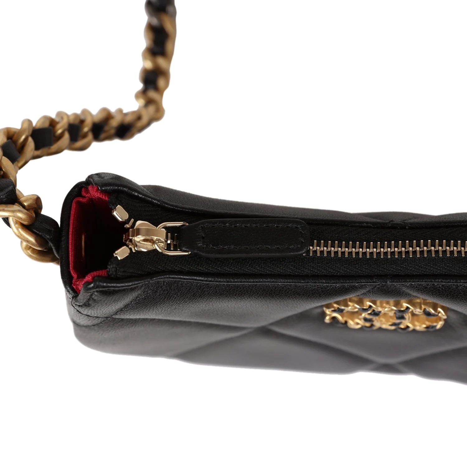 Chanel 19 Hobo Chain Bag Black Calfskin — фото 8