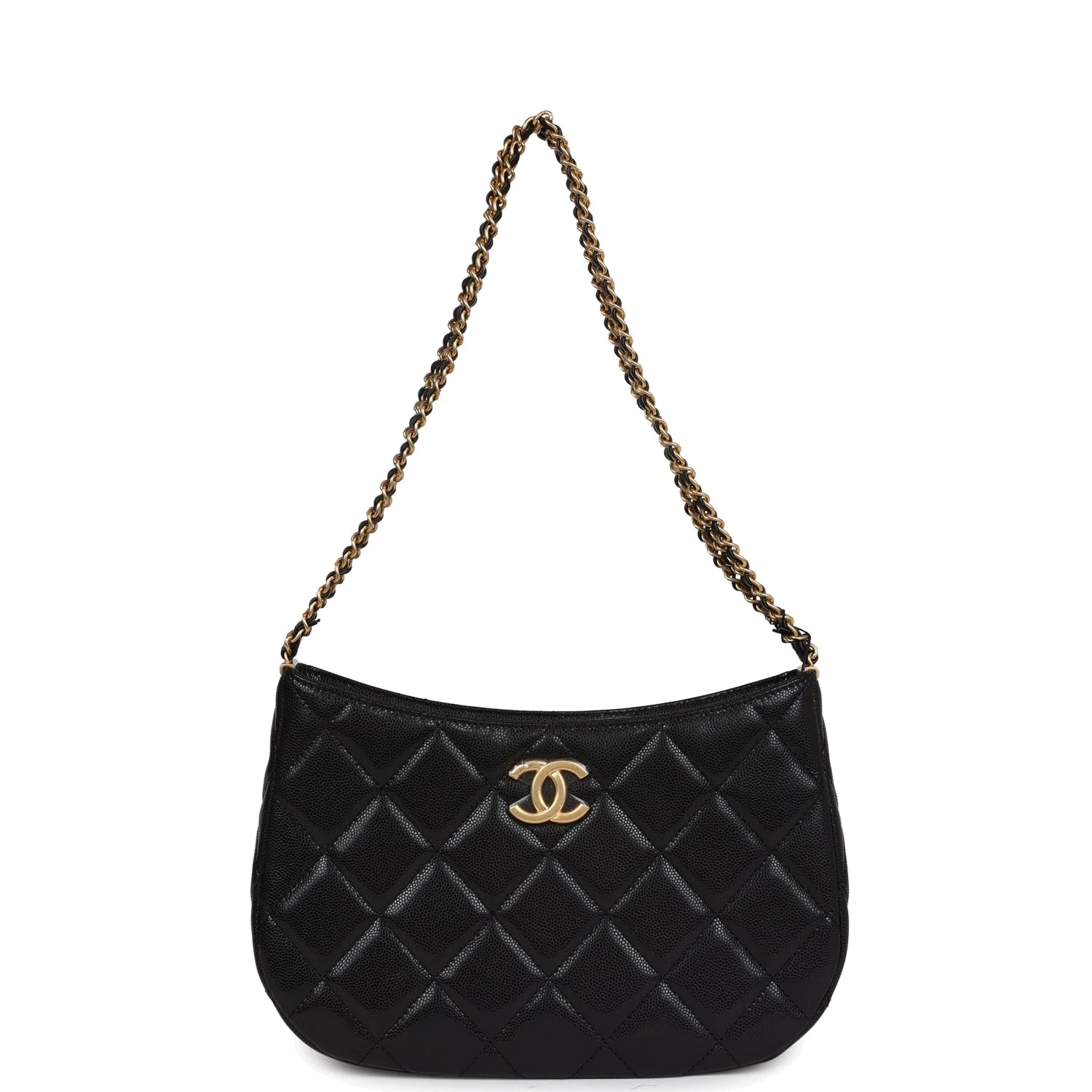 Chanel Hobo Bag Black Shiny Caviar — фото 2