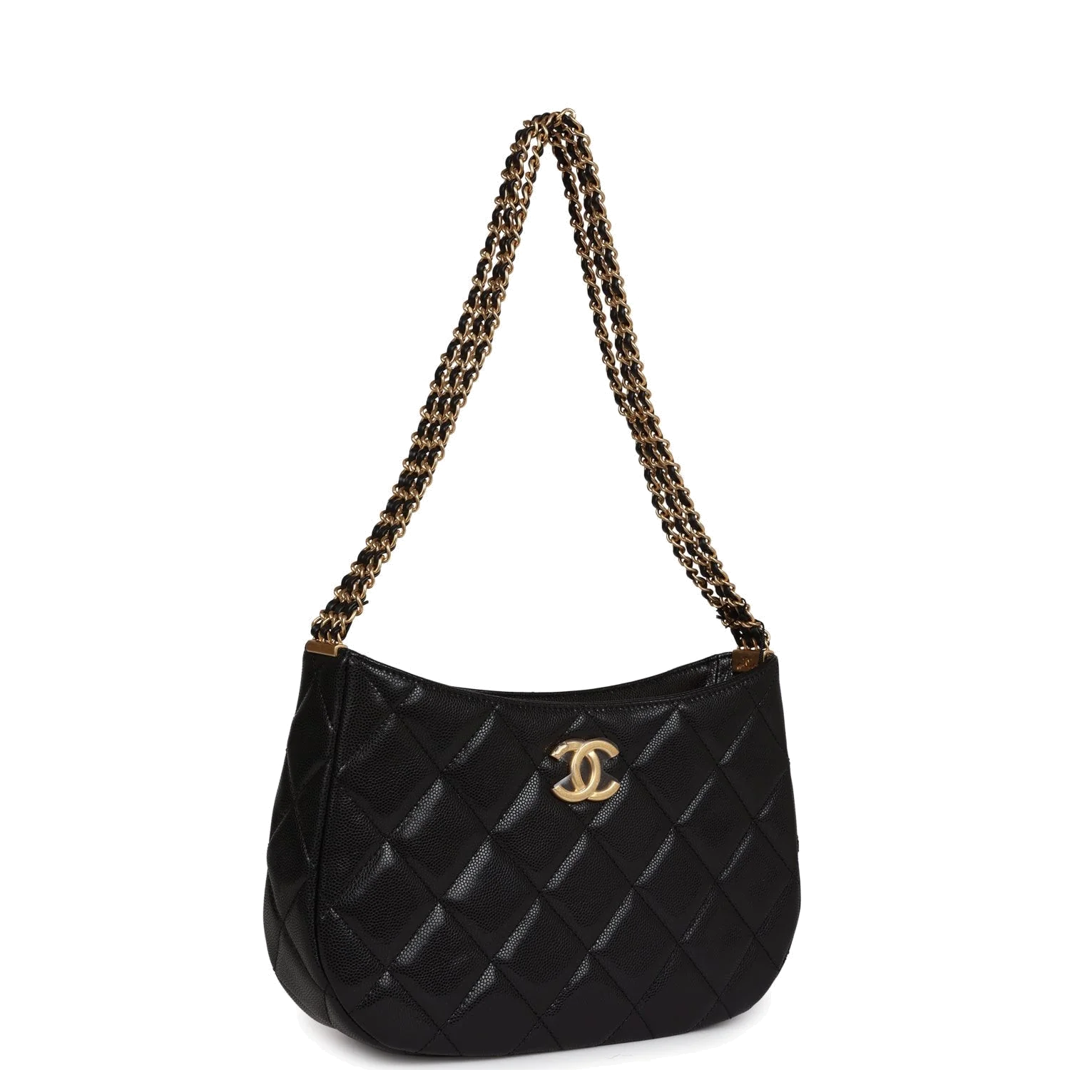 Chanel Hobo Bag Black Shiny Caviar — фото 3