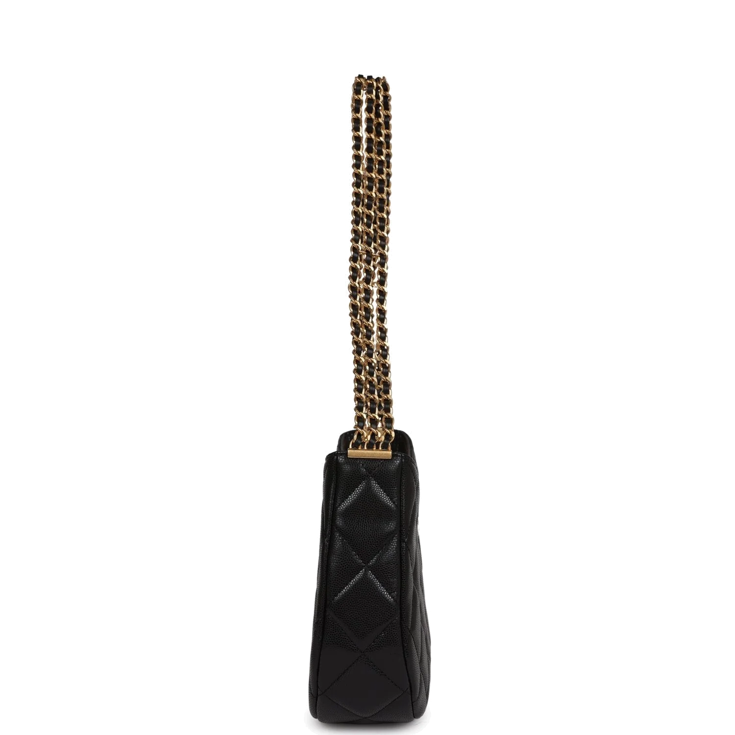 Chanel Hobo Bag Black Shiny Caviar — фото 4
