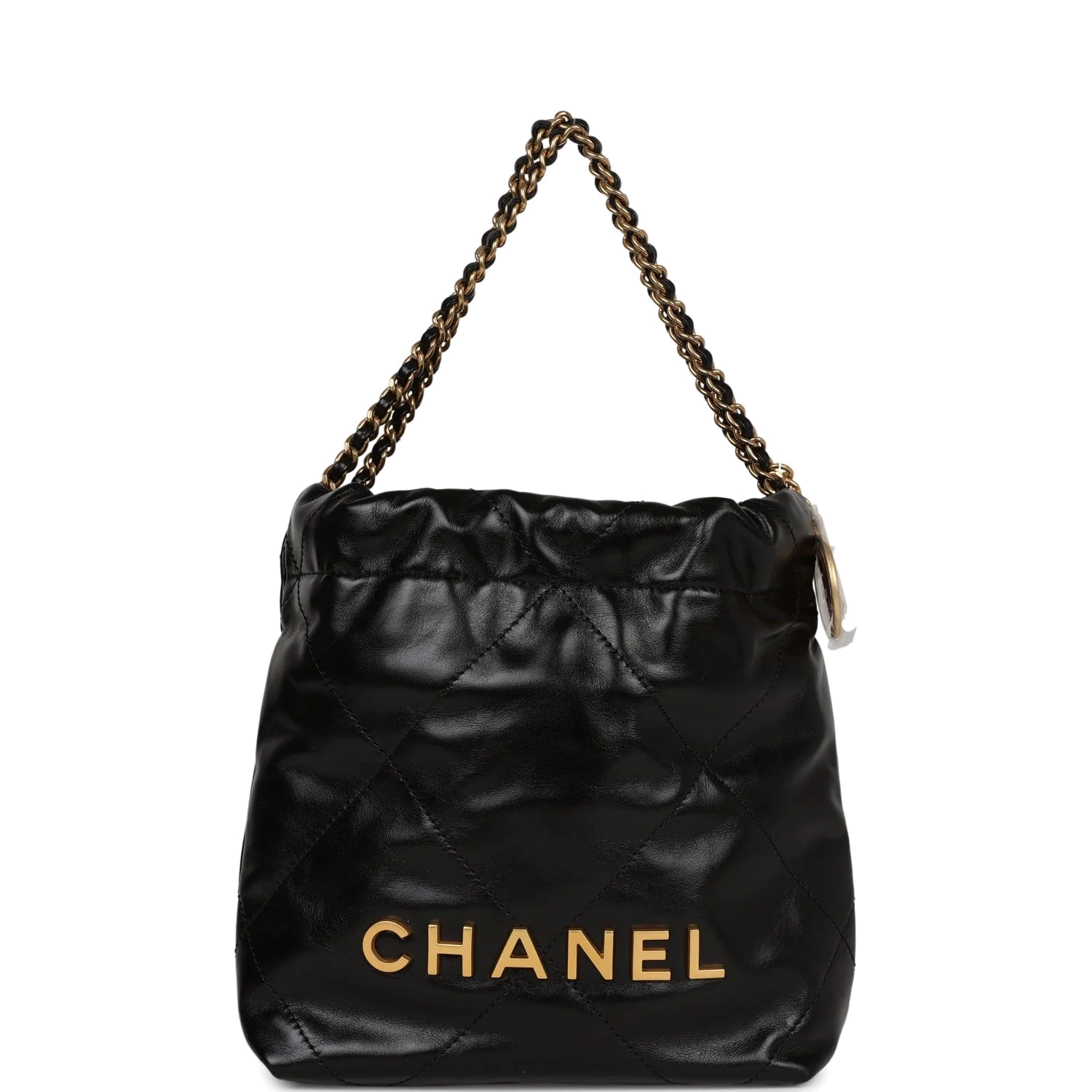 Chanel Mini 22 Bag Black Calfskin
