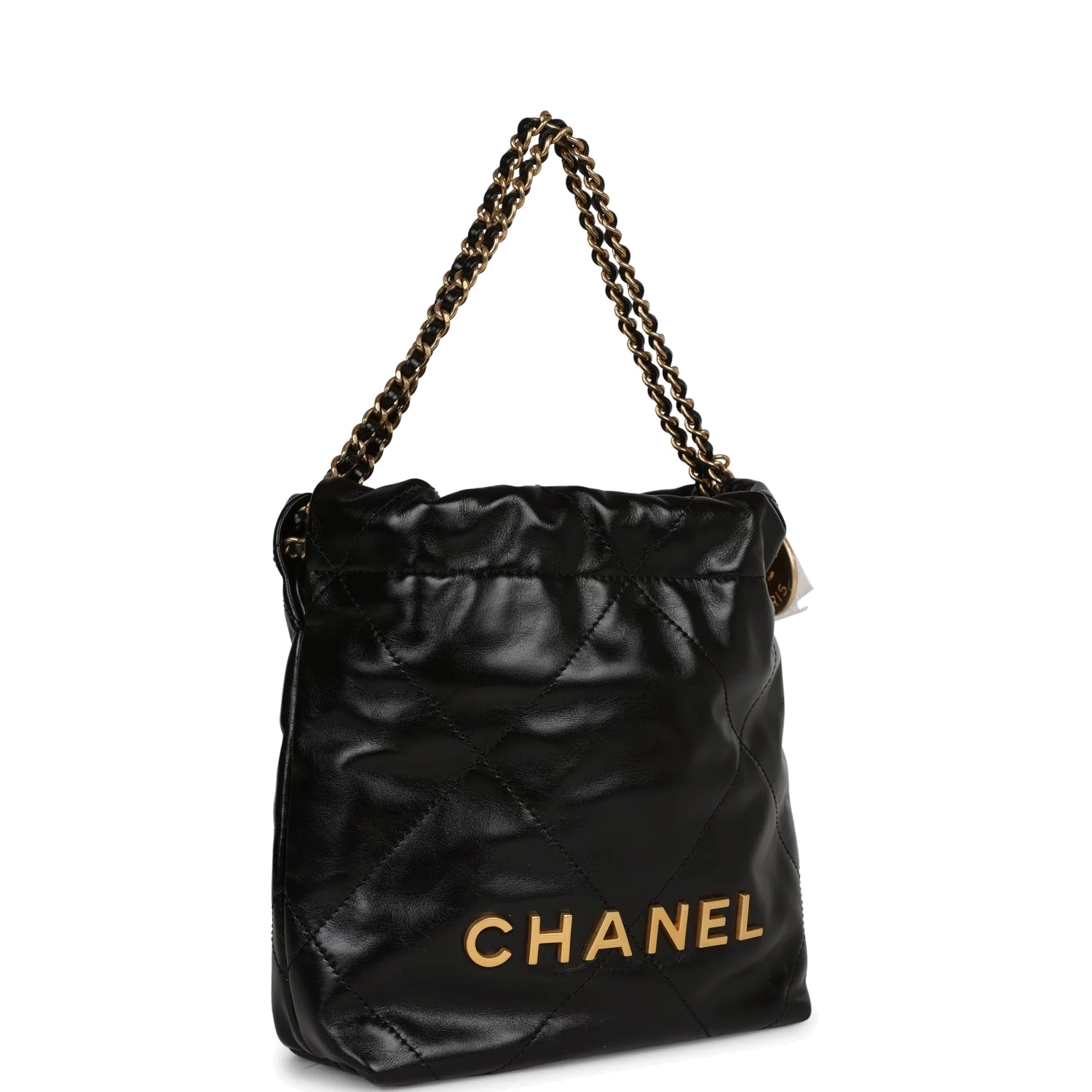 Chanel Mini 22 Bag Black Calfskin — фото 3